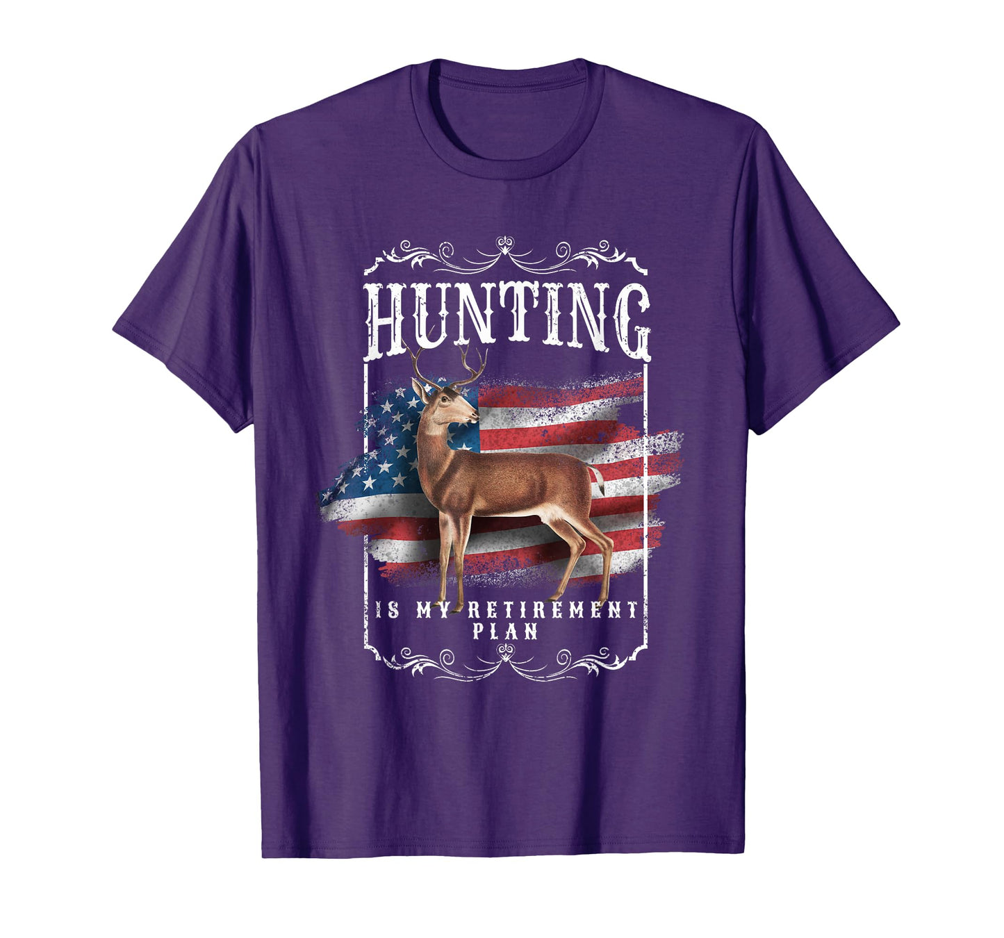 Funny Dad Retired Grandpa Hunting is My Retirement Plan T-Shirt
