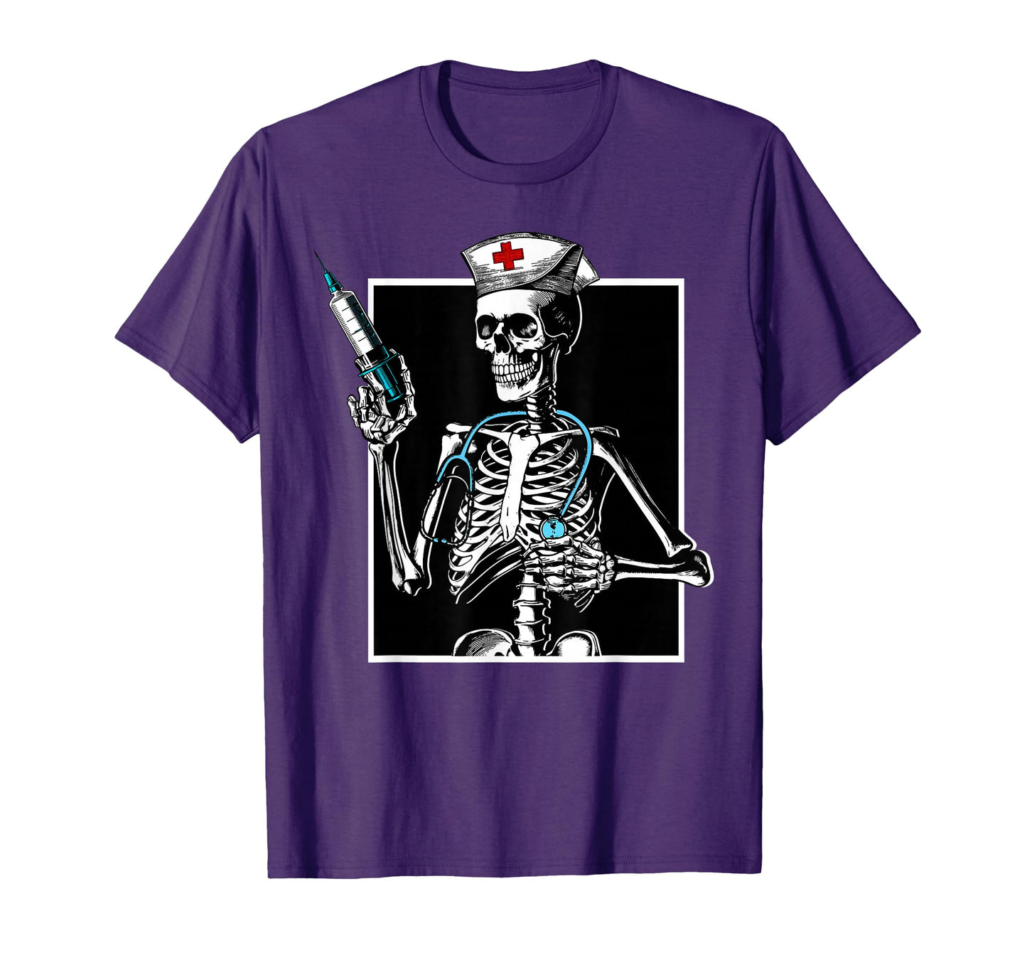 Halloween Skeleton ER Nurse Funny Nursing Student Spooky RN T-Shirt