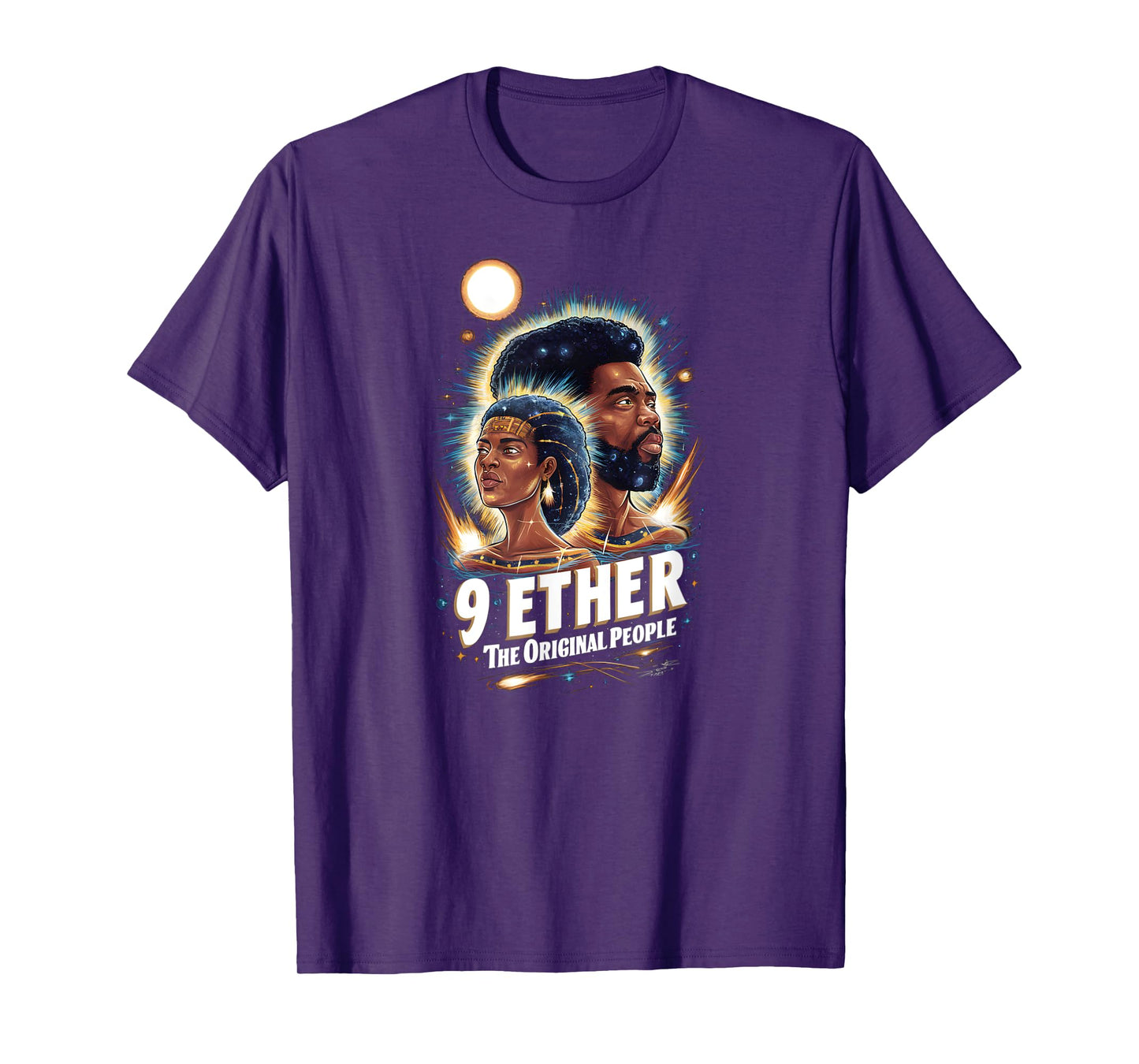 9 Ether The Original People Afrocentric Cosmic Design T-Shirt
