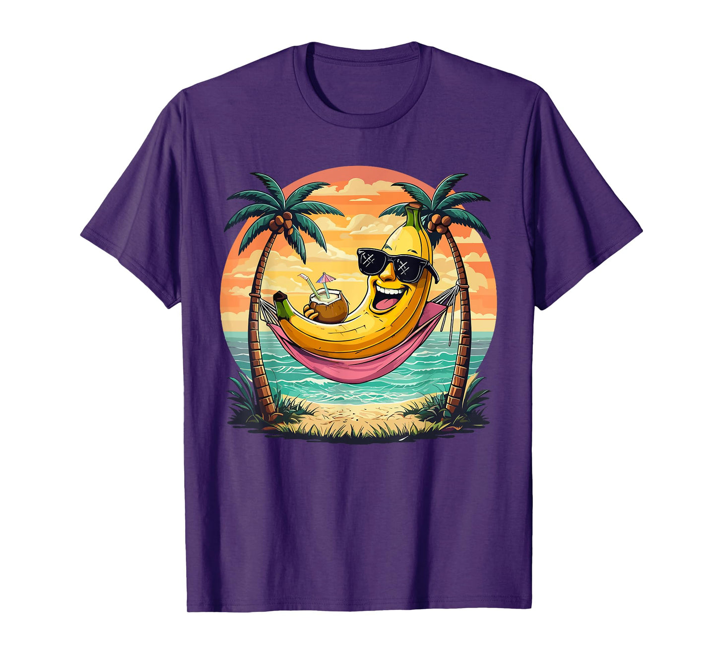 Banana Hammock Cool Tropical Pun Design T-Shirt
