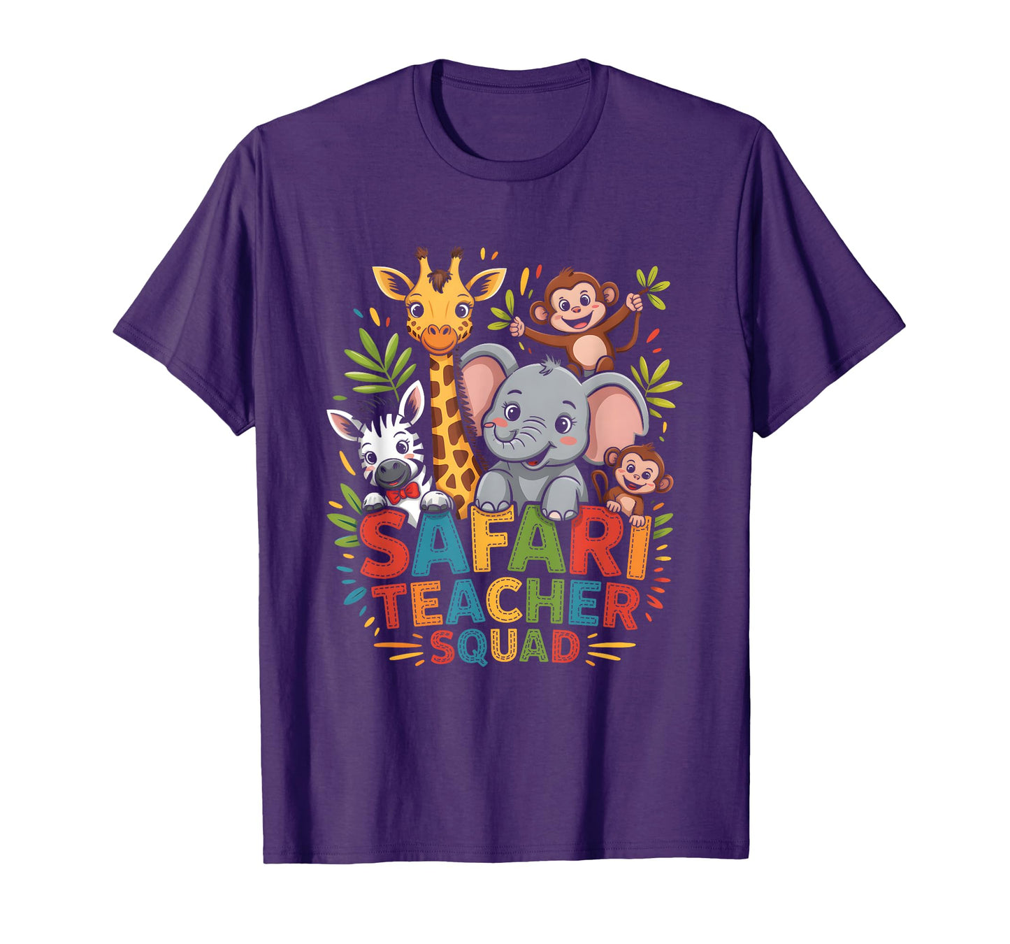 Safari Teacher Squad Guides Quietly Through Wildlife Animal T-Shirt
