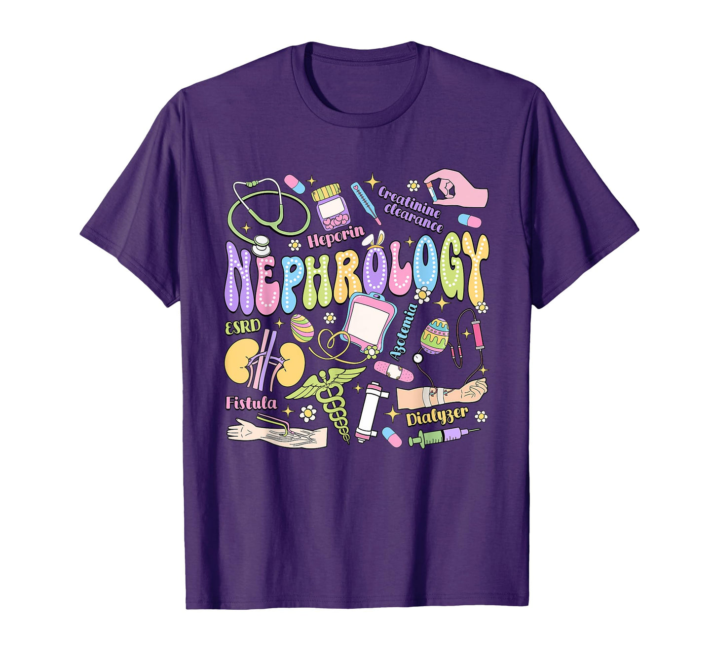 Nephrology Life Easter Day Dialysis Tech Nephrology Nurse T-Shirt