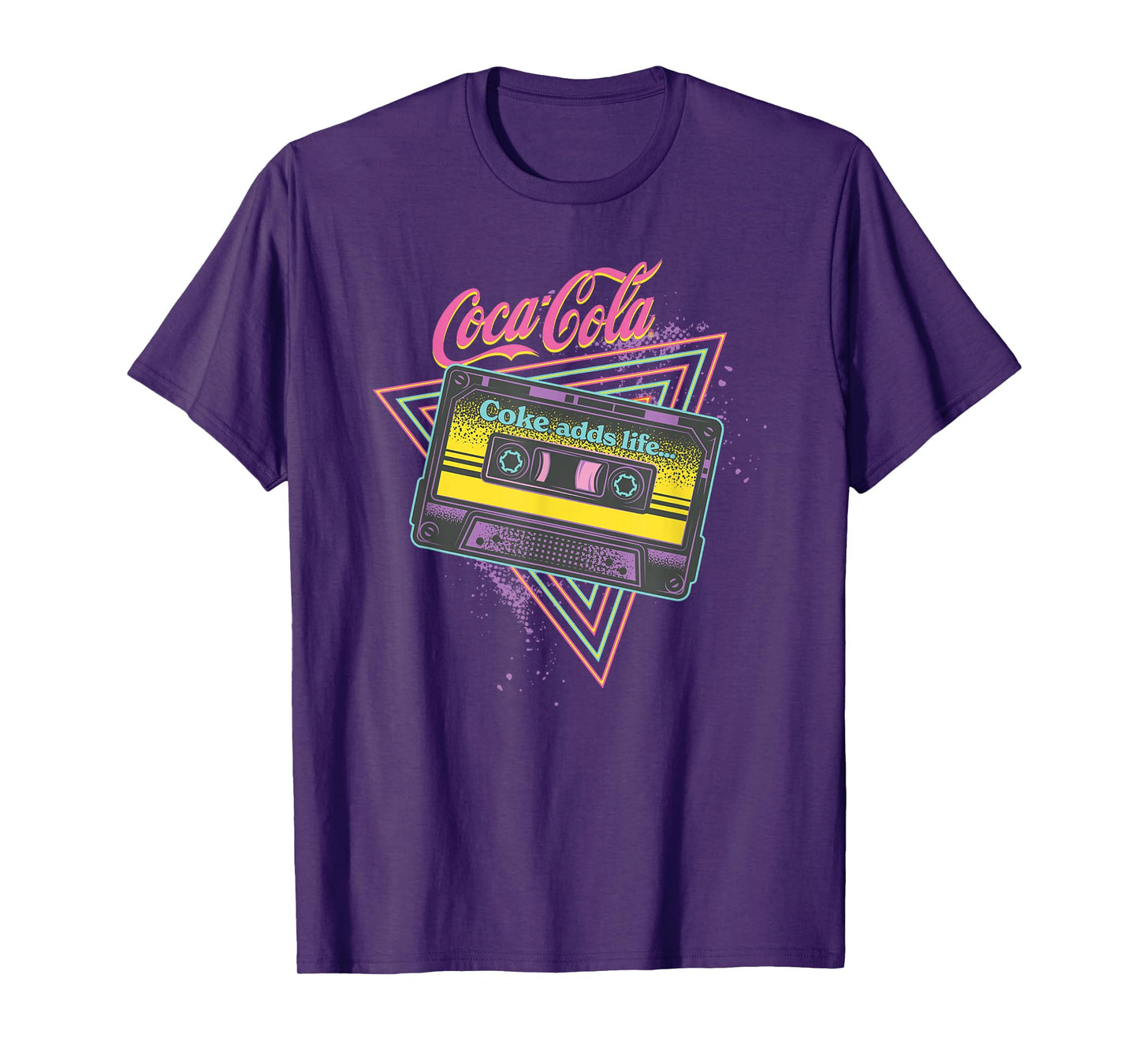 Coca-Cola Coke Adds Life Retro Neon Cassette Logo T-Shirt