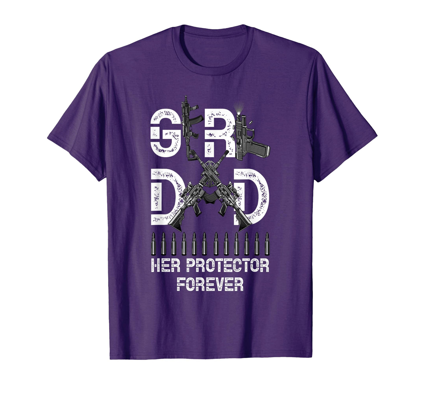Girl a Dad Her Protector Forever Father of Girls Fathers Day T-Shirt