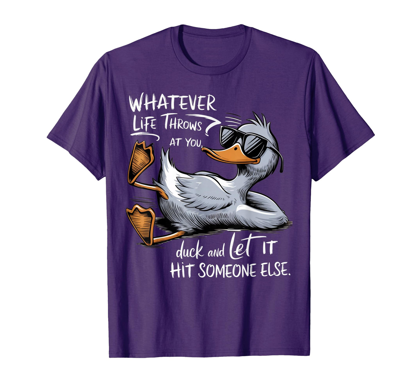 Funny Duck Graphic Tee Birthday Gift for Dad Sarcastic T-Shirt