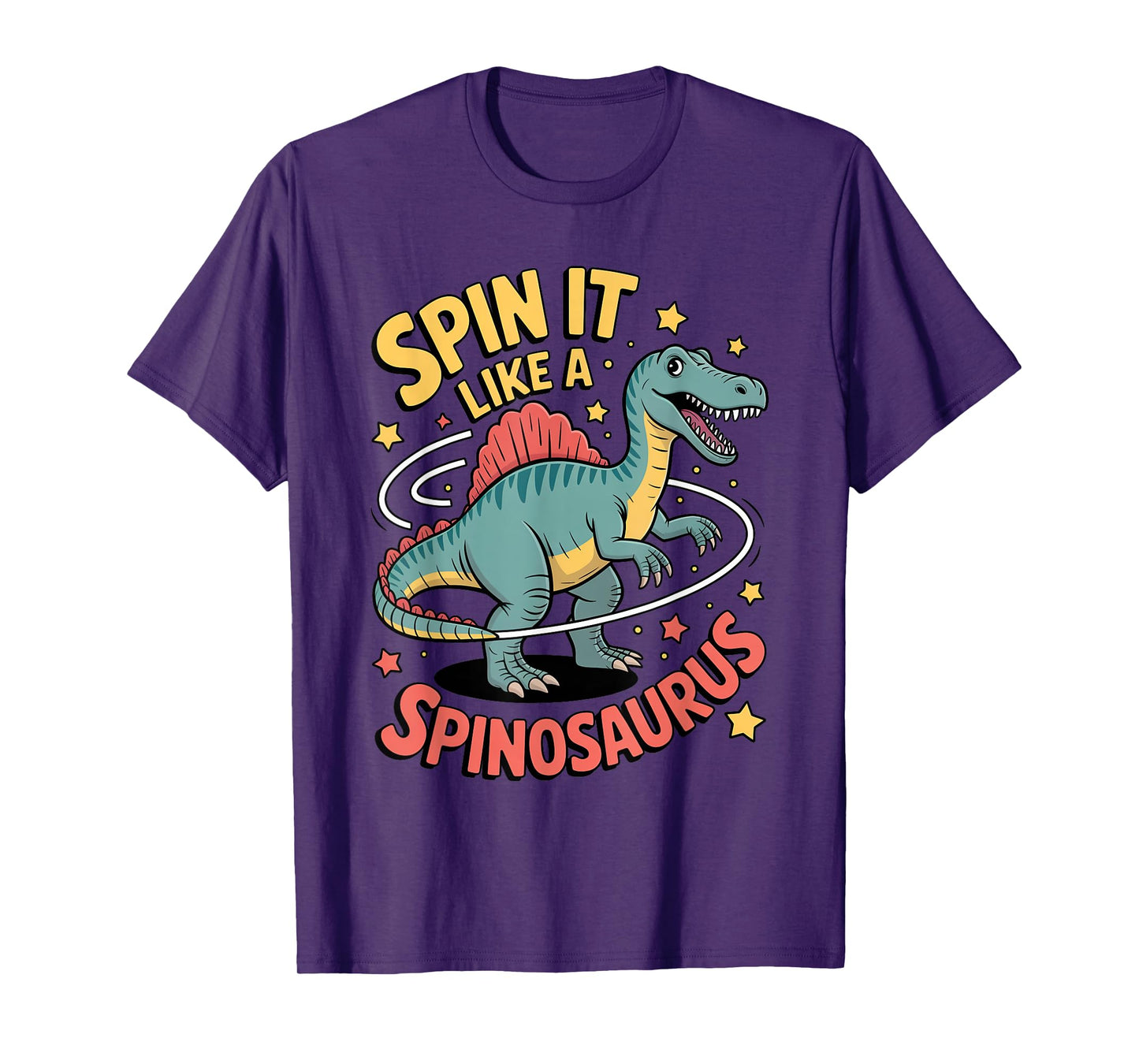 Spin It Like A Spinosaurus Jurassic Era Dino Design T-Shirt