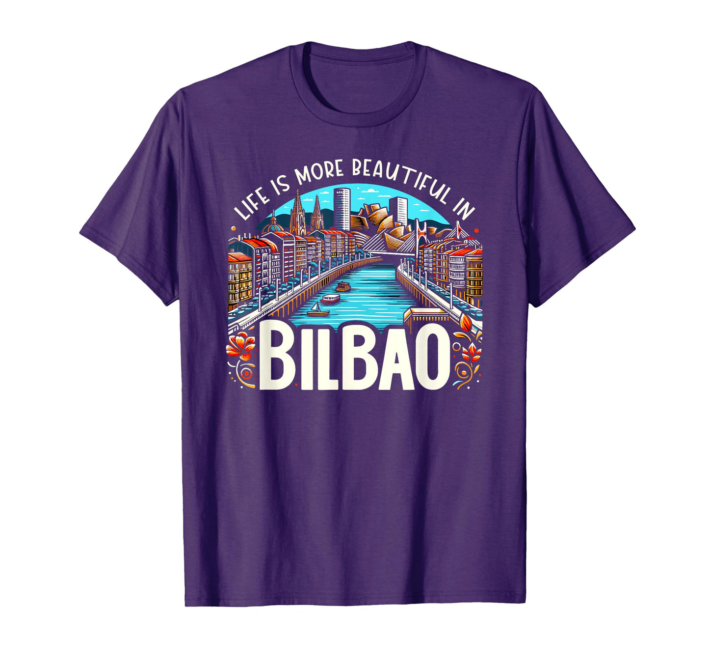 Bilbao Spain Travel Vacation I Love Bilbao Skyline T-Shirt