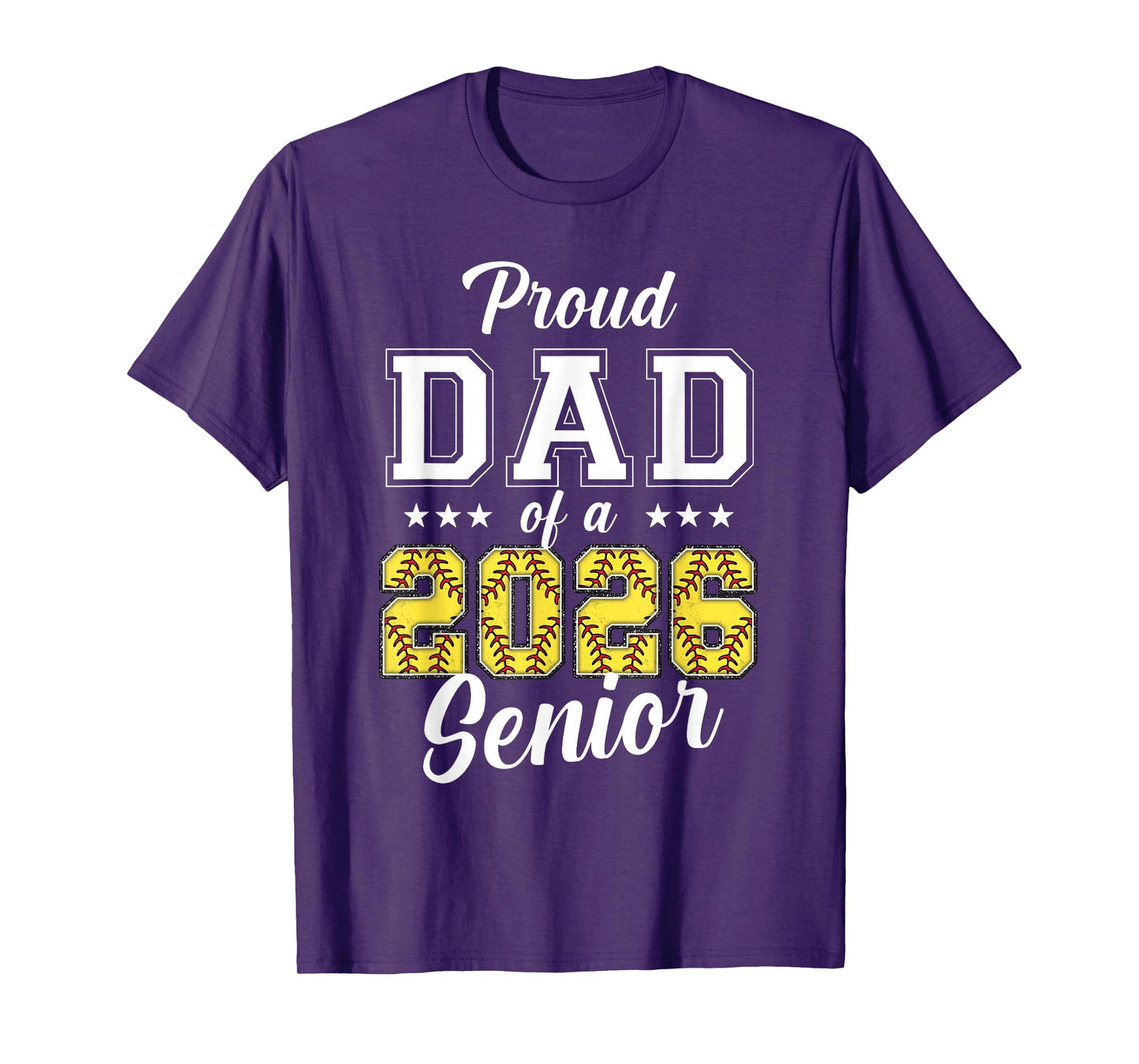 Proud Senior Dad Softball Class of 2026 Graduation T-Shirt