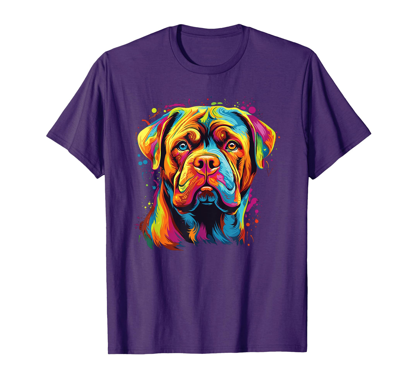 Watercolor Colorful Dogue De Bordeaux Dogs T-Shirt