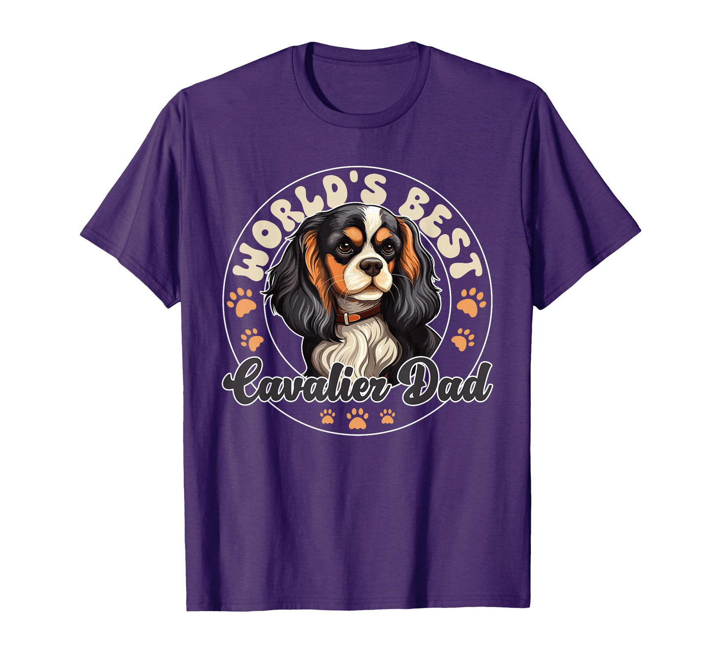 Cavalier King Charles Spaniel Dog World's Best Cavalier dad T-Shirt