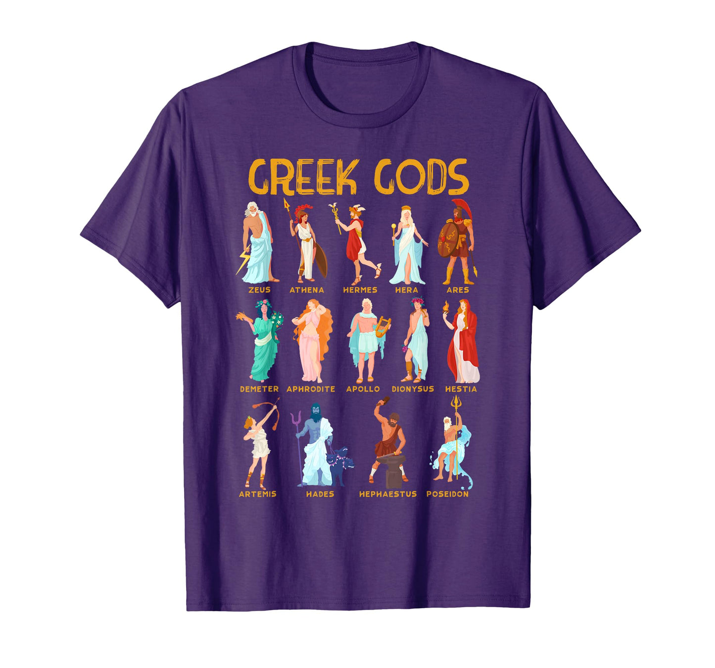 Olympians Ancient Greek Gods Greek Life Greek Mythologist T-Shirt
