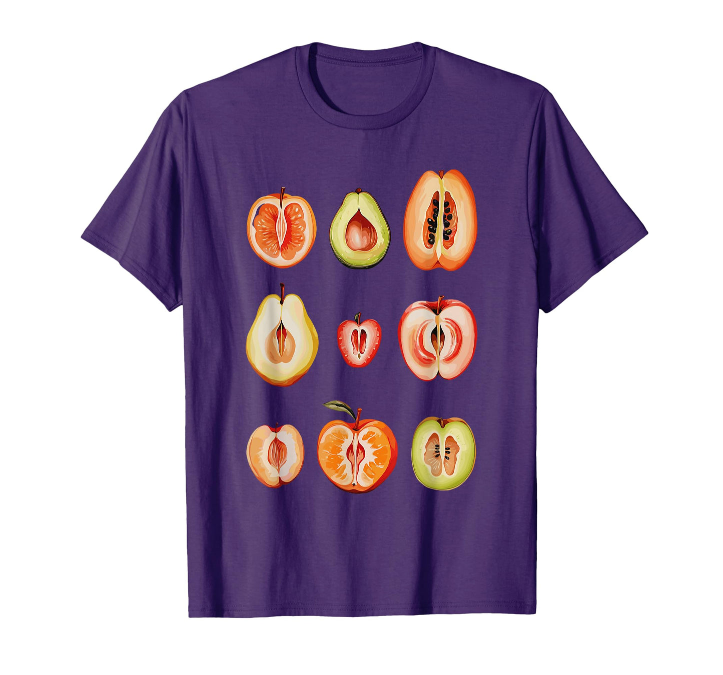 Funny Fruit Art Collection Retro Minimalist Fruit Lover T-Shirt