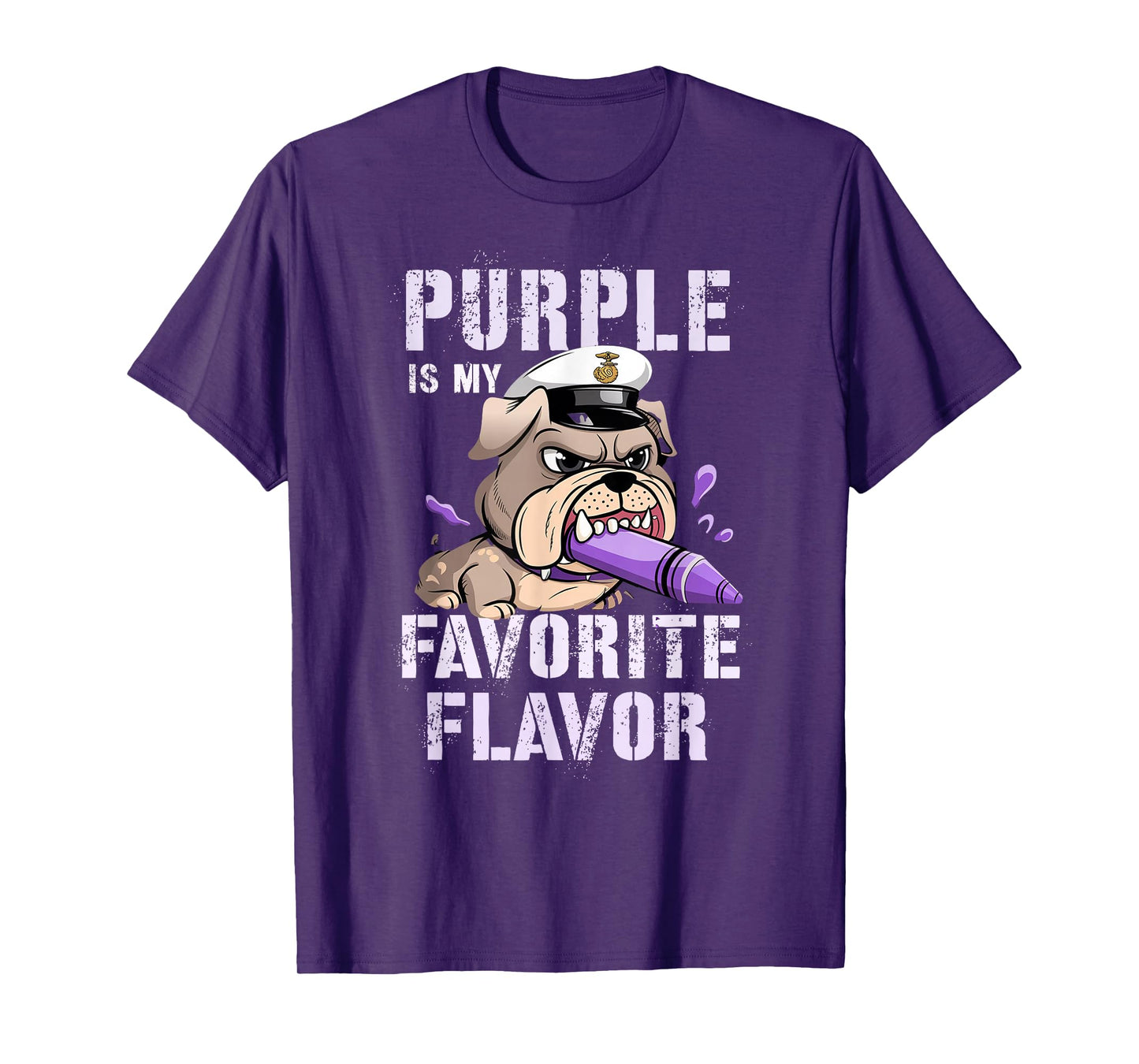 Sarcastic PURPLE IS MY FAVORITE FLAVOR Up Military Kids T-Shirt