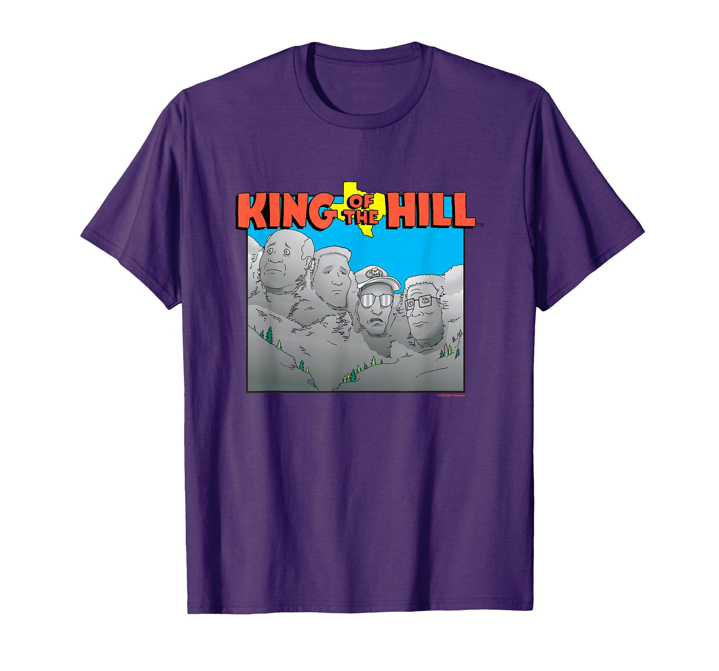 King Of The Hill Iconic Rushmore Group Shot Big Chest Logo T-Shirt