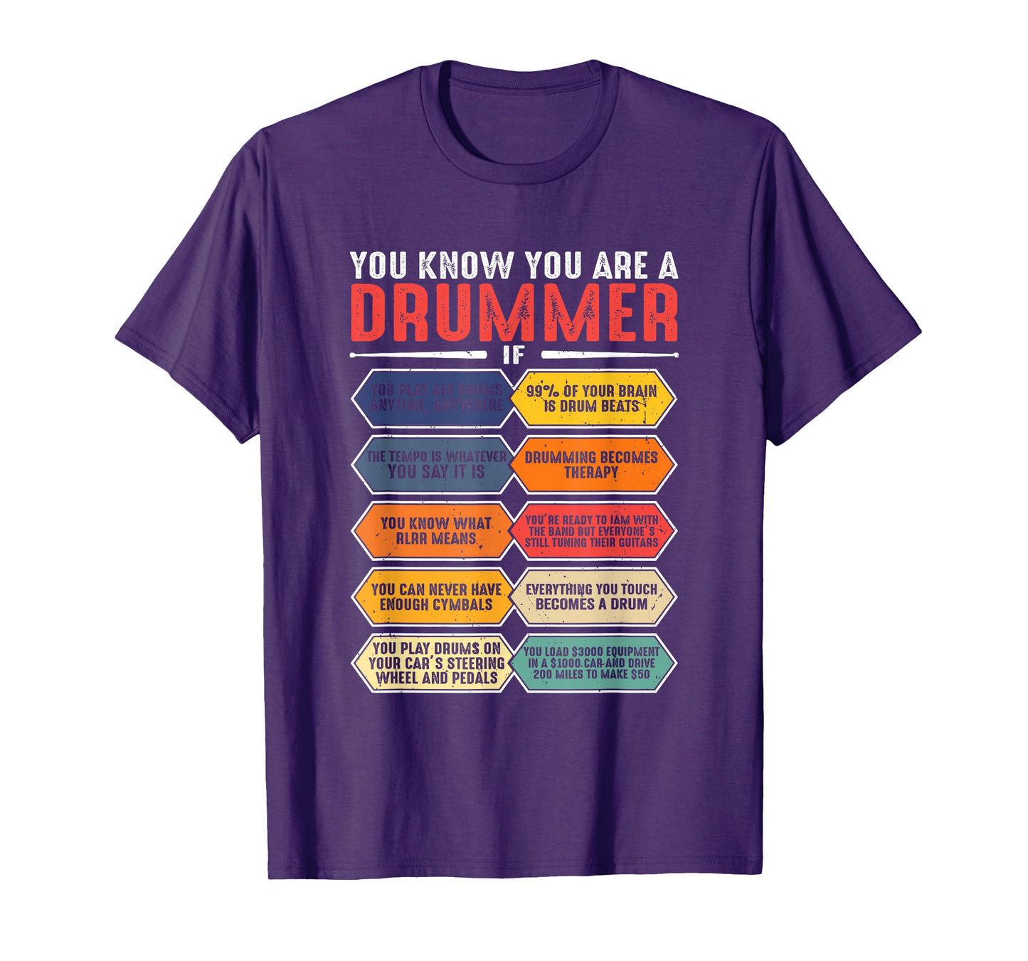 Drummer Drumming Lover Drum Player Percussion Percussionist T-Shirt