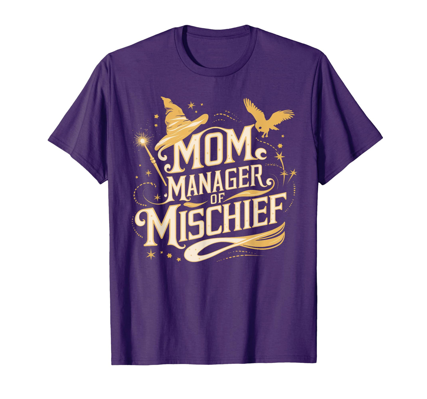 Mom Manager of Mischief Magic Themed Funny Tee T-Shirt