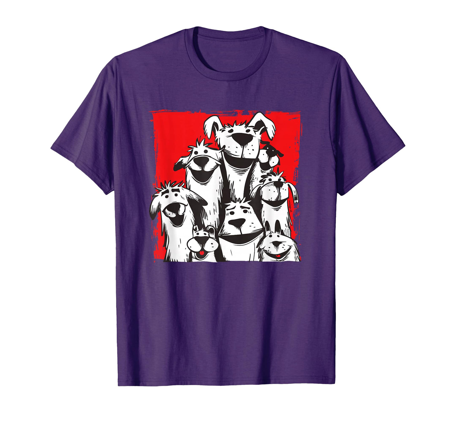 Dogs Love Happy Dog Cartoon T-Shirt
