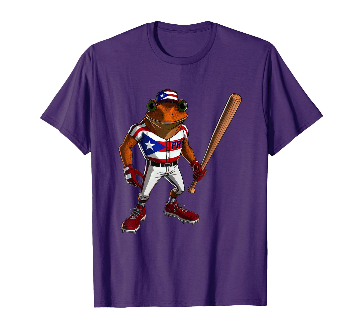Puerto Rico Baseball Coqui Boricua Flag Bat Hat Pelota Cool T-Shirt