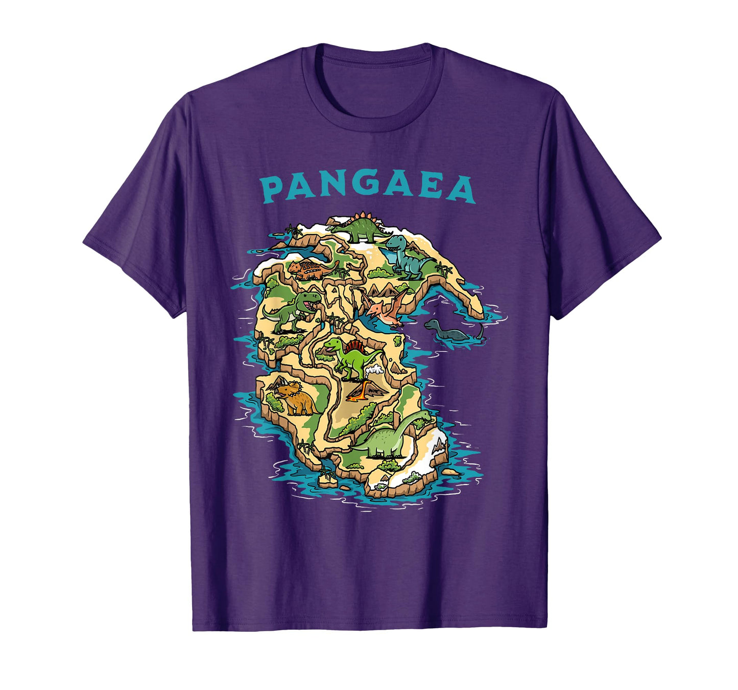 Reunite Pangaea Dinosaurs World Map Earth Funny Geology T-Shirt