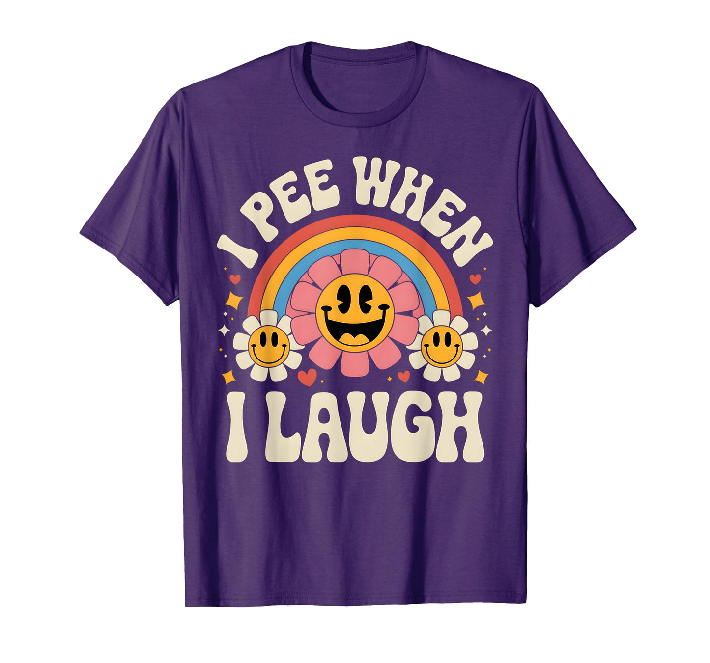 Funny Hilarious I Pee When I Laugh Retro Humor for Adults T-Shirt