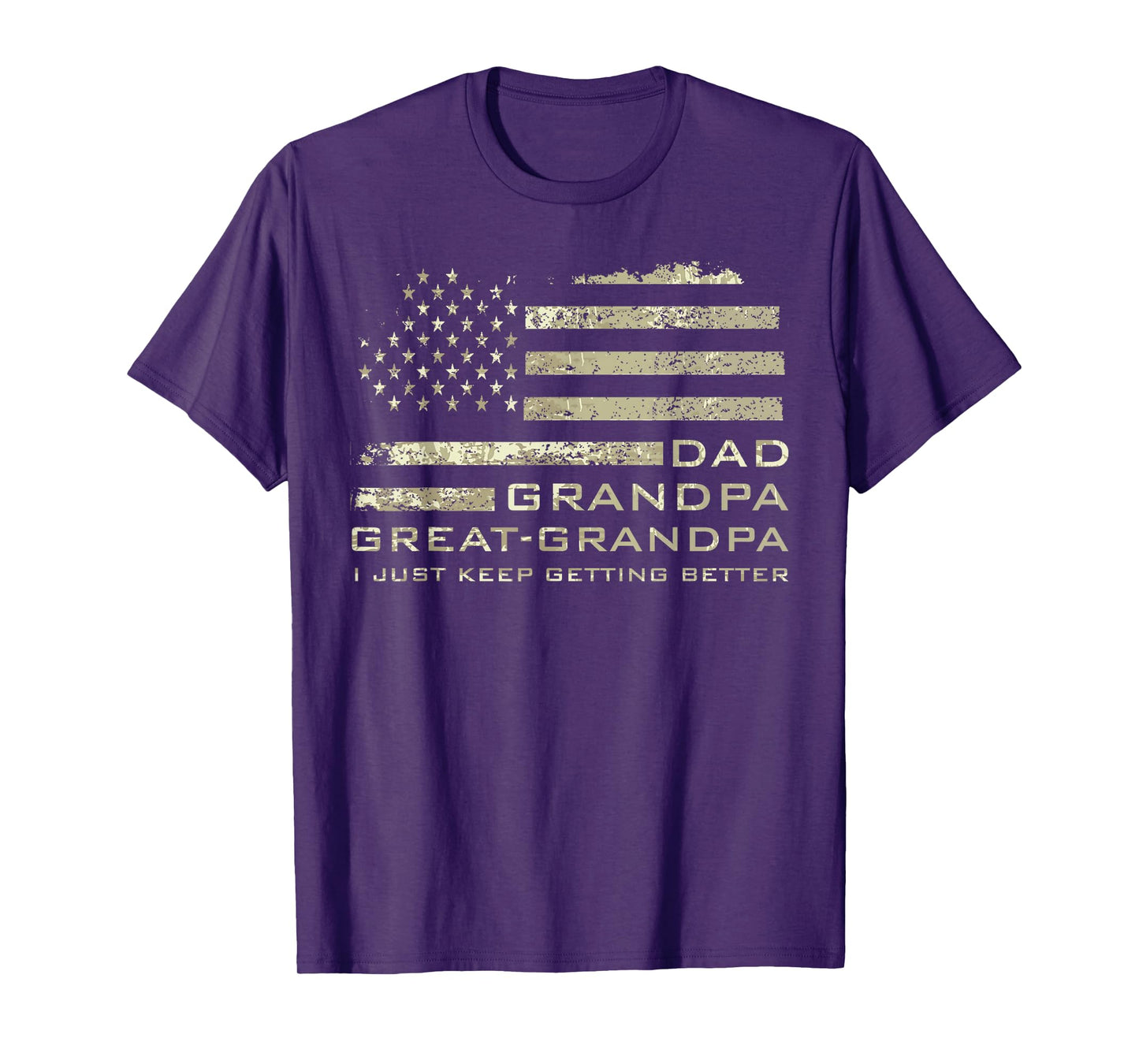 Dad Grandpa great grandpa American flag Fathers day 4 July T-Shirt