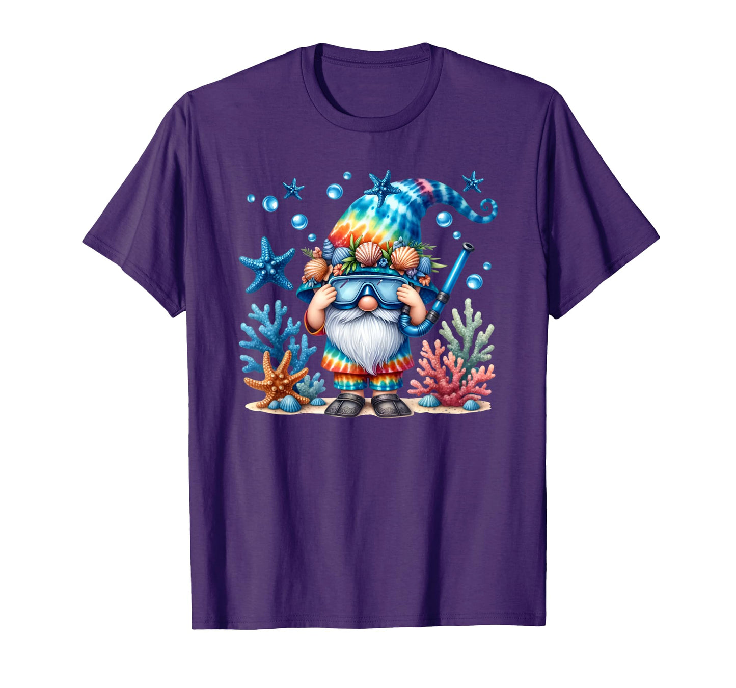 Scuba Diving Accessories Summer Gnome For Beach Vacation T-Shirt