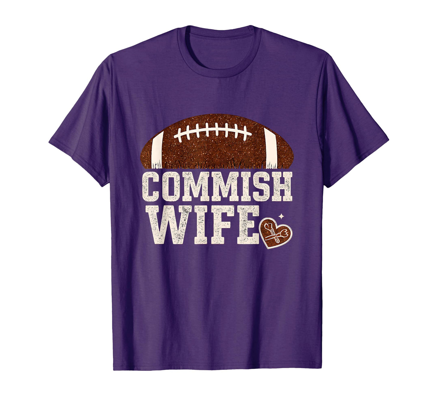 Funny Commish Wife Fantasy Football Cute League Commissioner T-Shirt