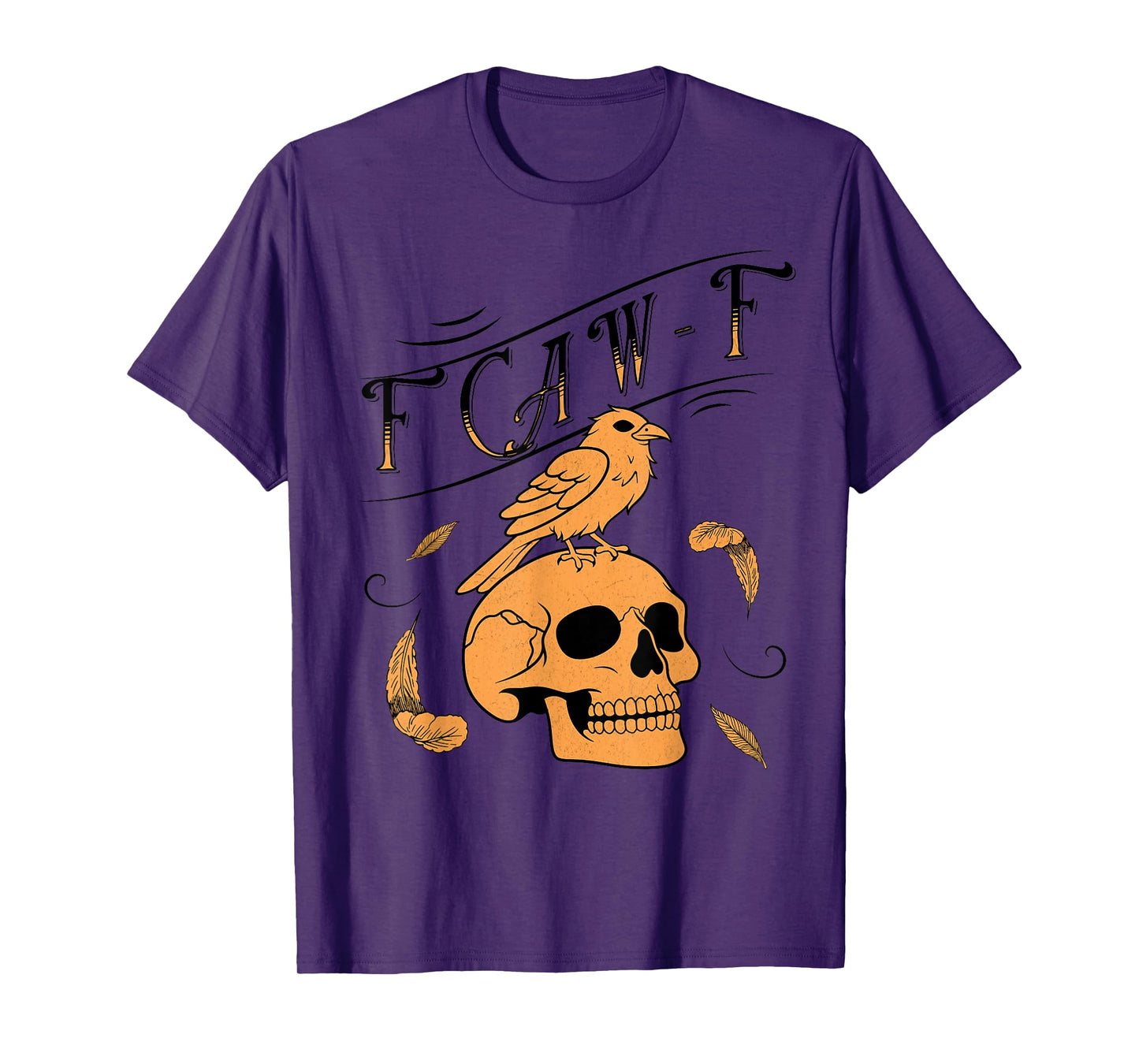 F CAW-F Humorous Crow Graphic T For Men Women T-Shirt