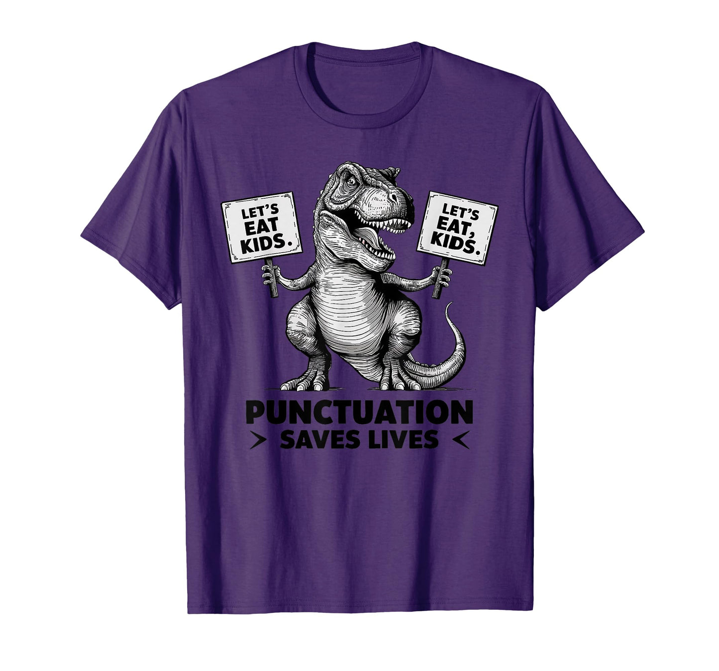 Funny Let's Eat for Kids Punctuation Saves Lives T-Shirt