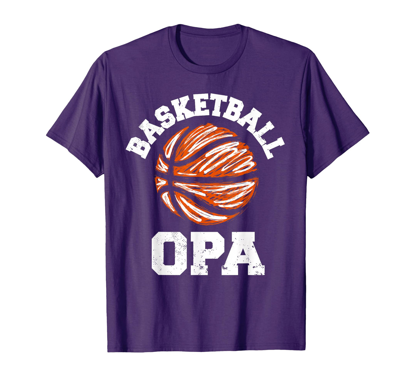 Basketball Opa Distressed Vintage Funny Grandpa Game Day T-Shirt