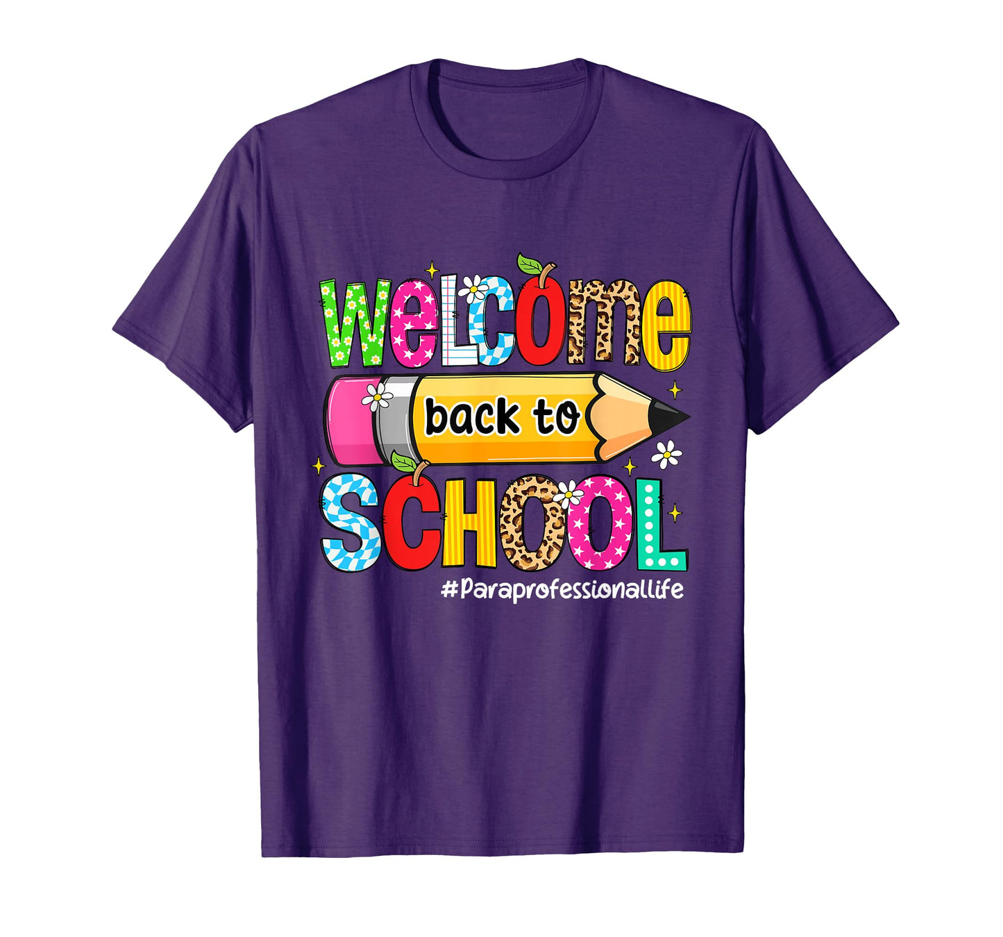Welcome Back To School Paraprofessional Life Leopard T-Shirt