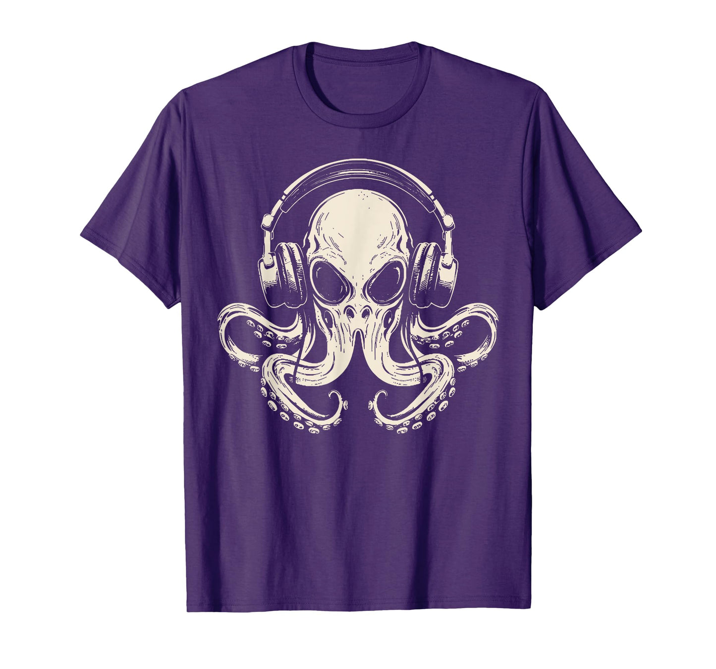 Octopus Musician Headphone Music Lover Octopus Kraken Ocean T-Shirt