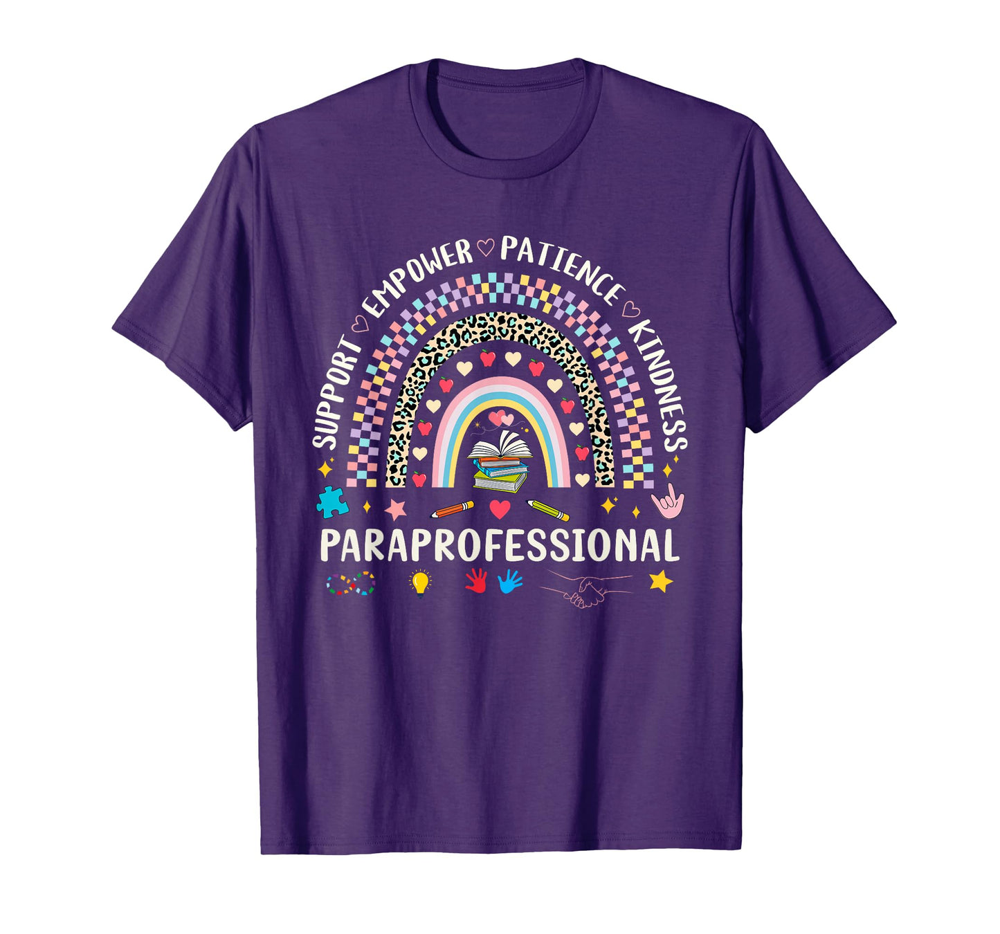 Retro para Crew Support Squad Inclusion Paraprofessional T-Shirt