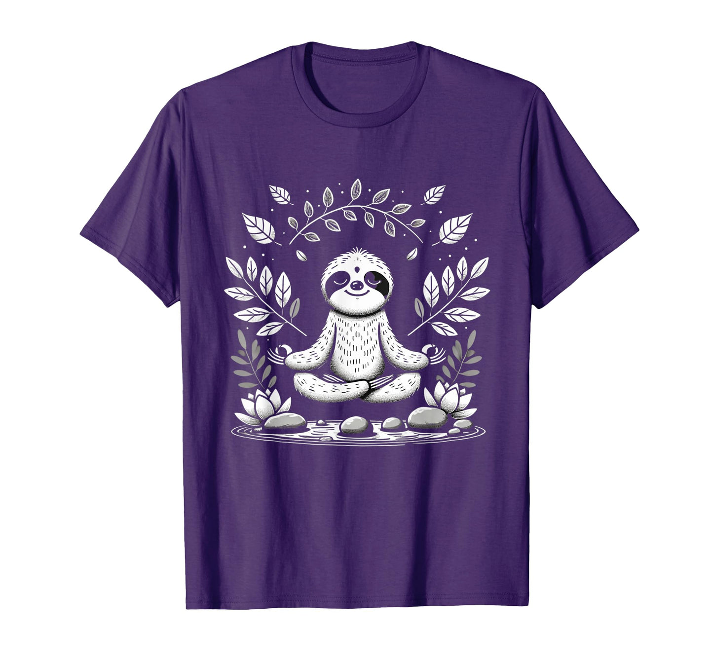 Cute Funny Sloth Meditating Meditation Peace Zen Sloth T-Shirt