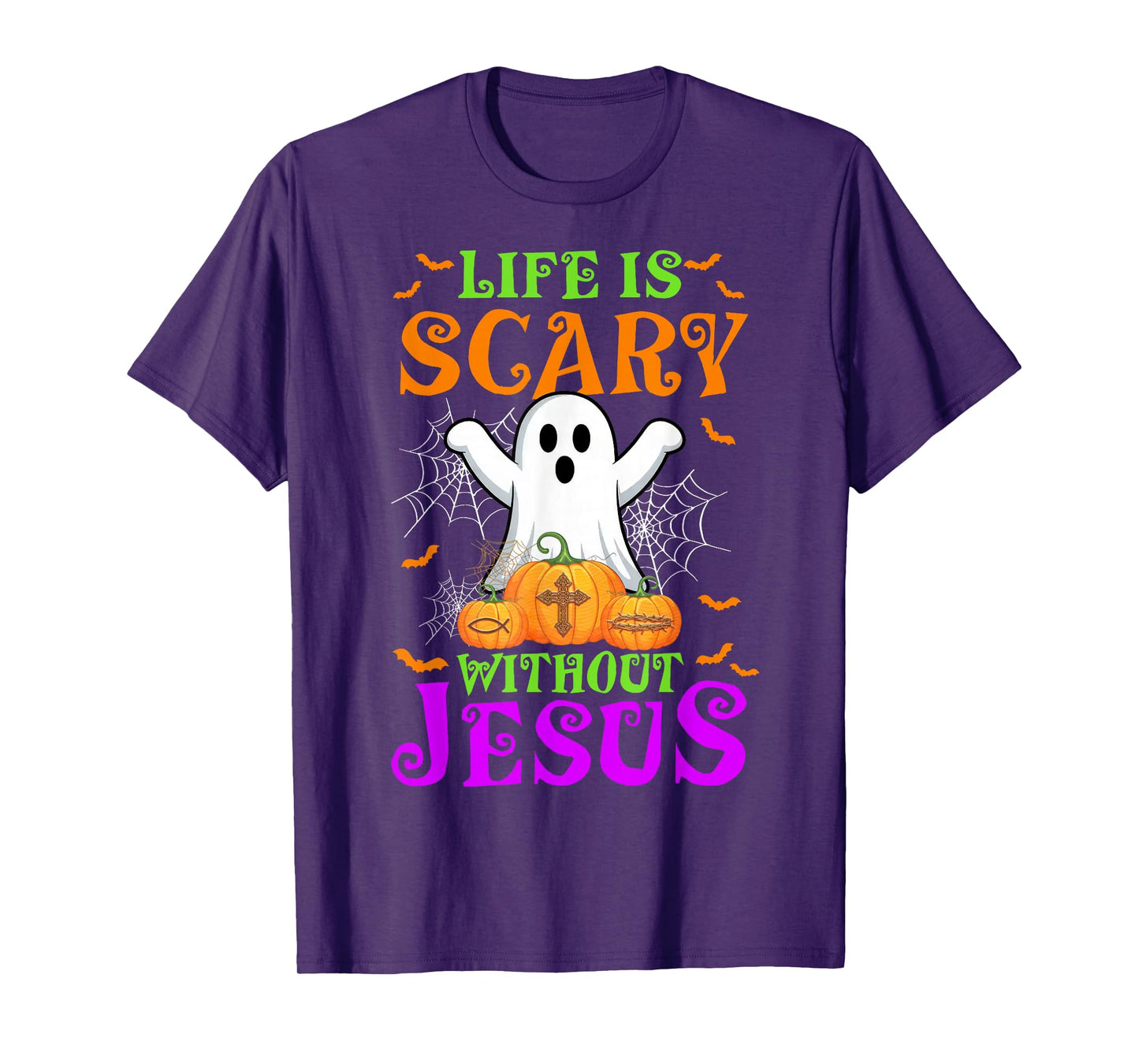 Life is Scary Without Jesus Christian Halloween Costume T-Shirt