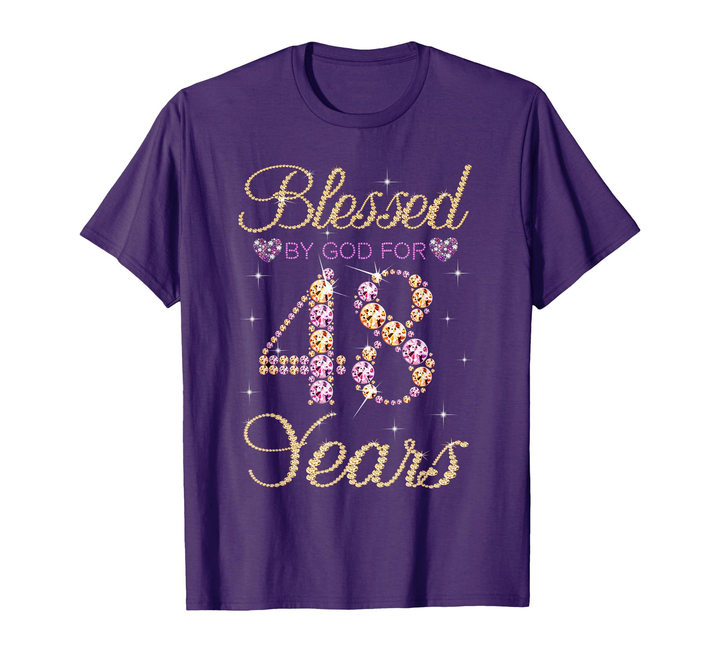 Blessed By God For 48 Years Funny 48th Birthday Women T-Shirt