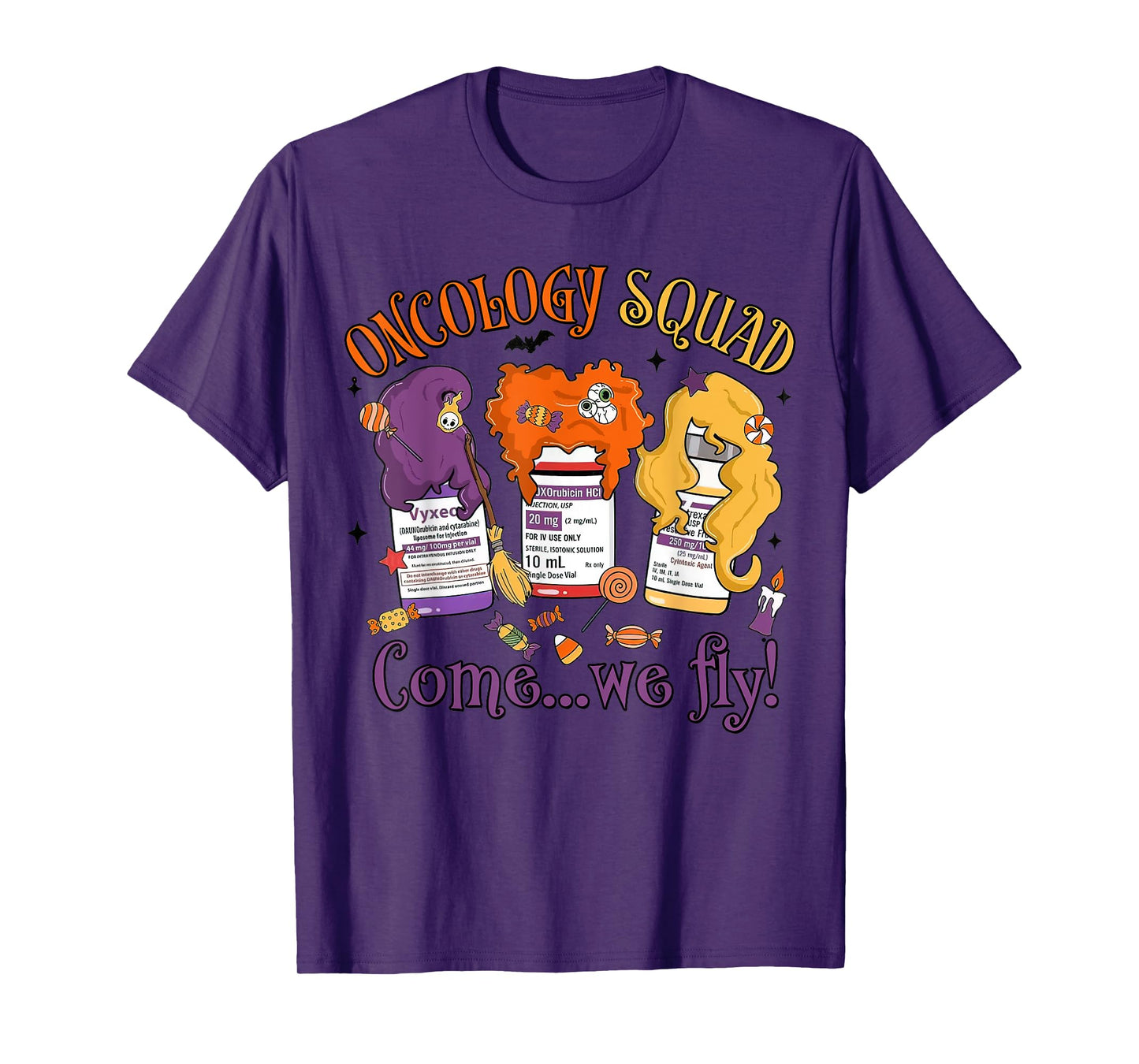 Oncology Nurse Halloween, Pediatric Oncology,Oncology Squad T-Shirt