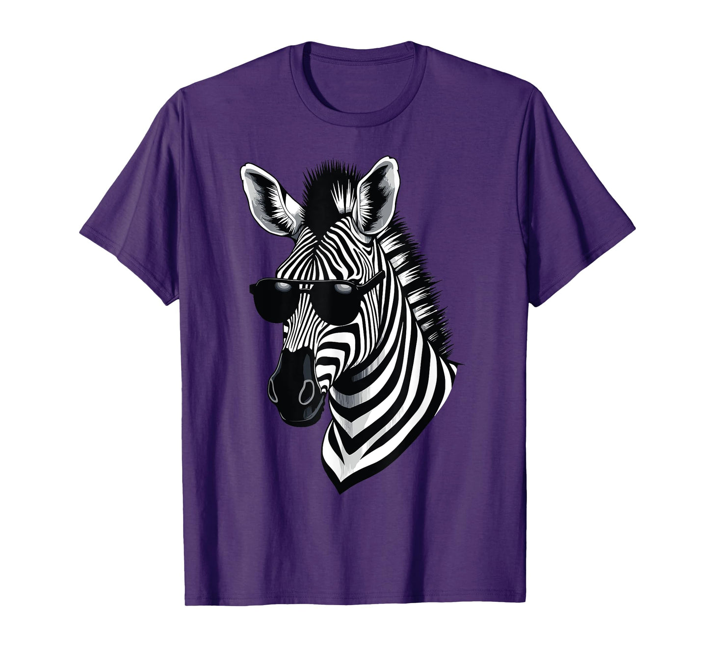 Zebra Sunglasses Funny Wildlife Zebra Graphic T-Shirt