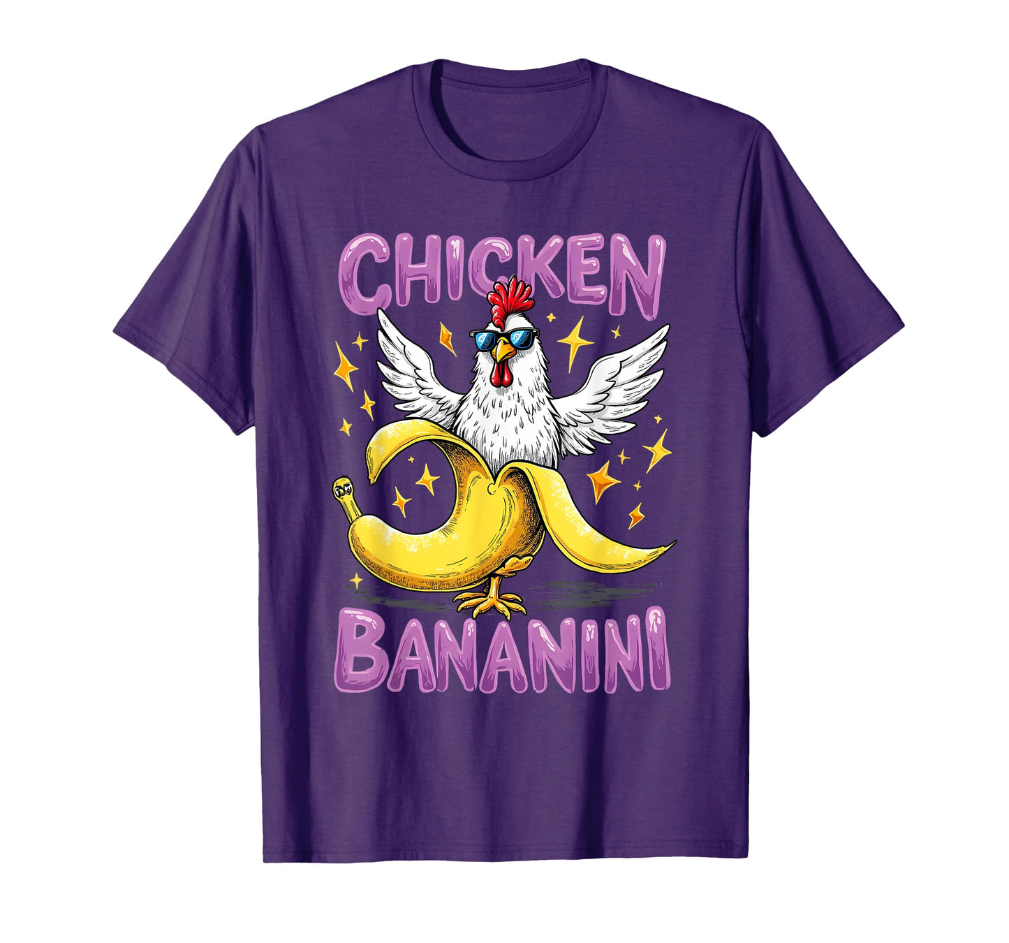 Chicken Bananini Funny Banana Chicken Cool Farm Animal Art T-Shirt