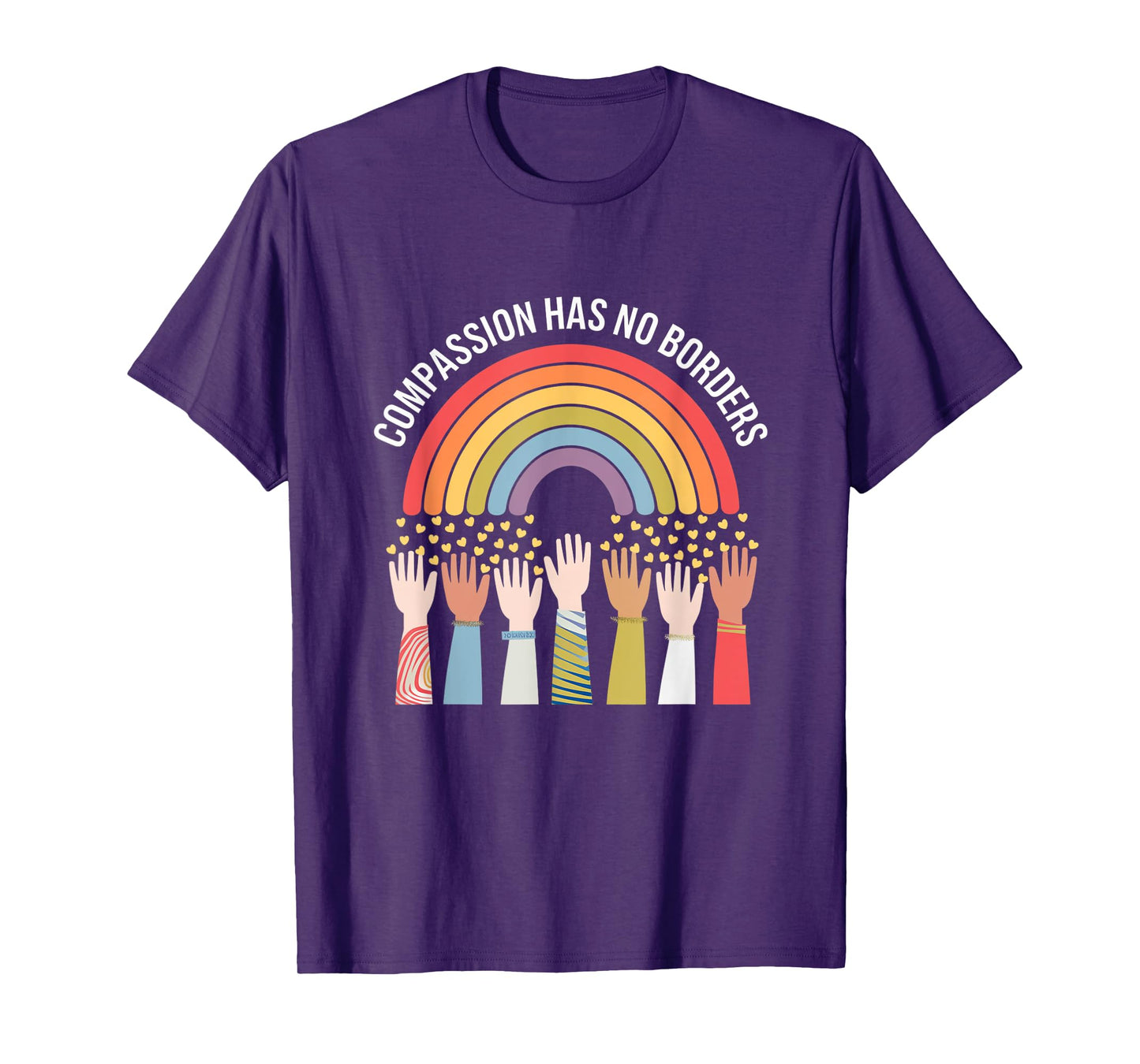 Compassion Has No Borders Uplifting Message T-Shirt