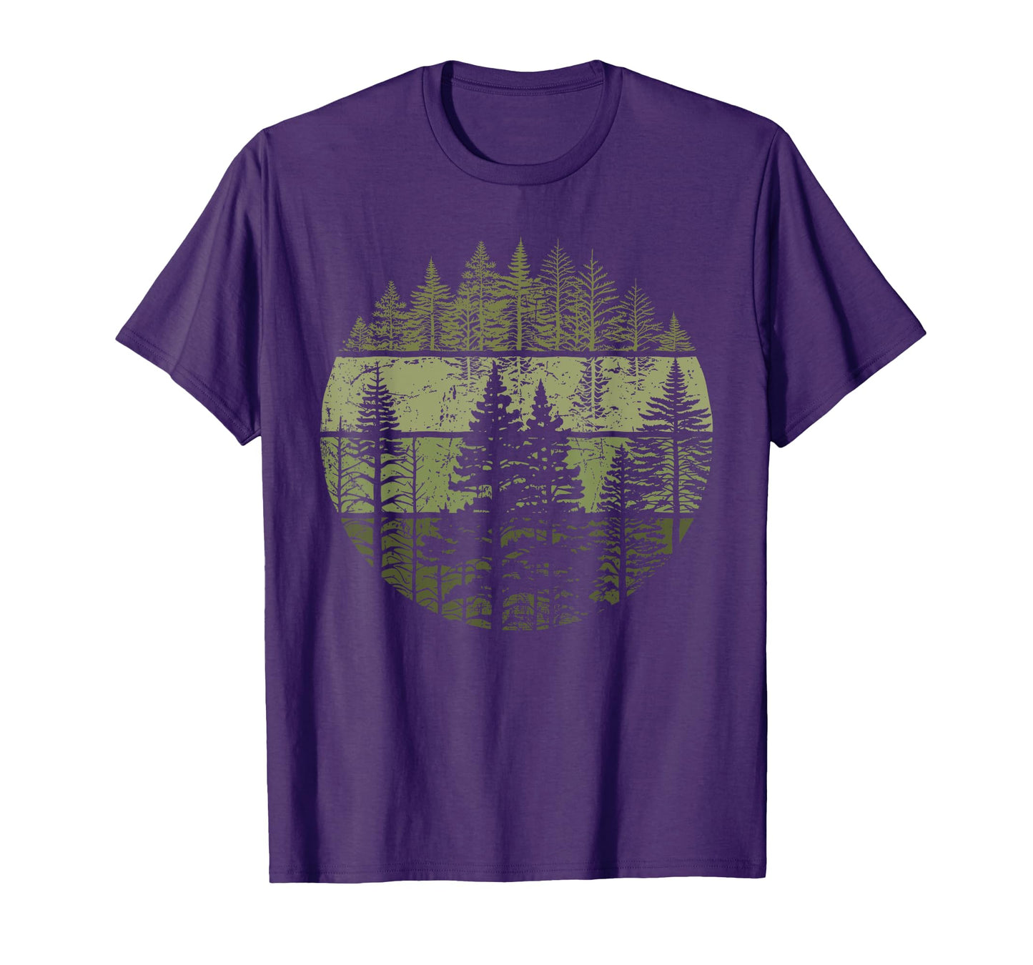 Retro Wildlife Trees Outdoors Nature Forest Vintage T-Shirt