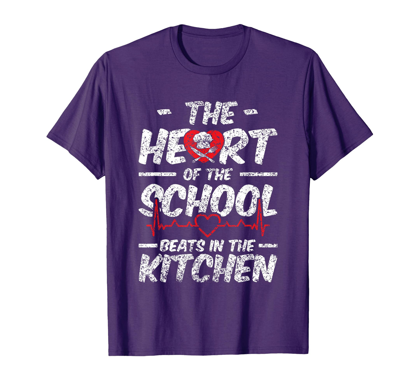 The Heart Of The School Beats In The Kitchen Lunch Lady T-Shirt