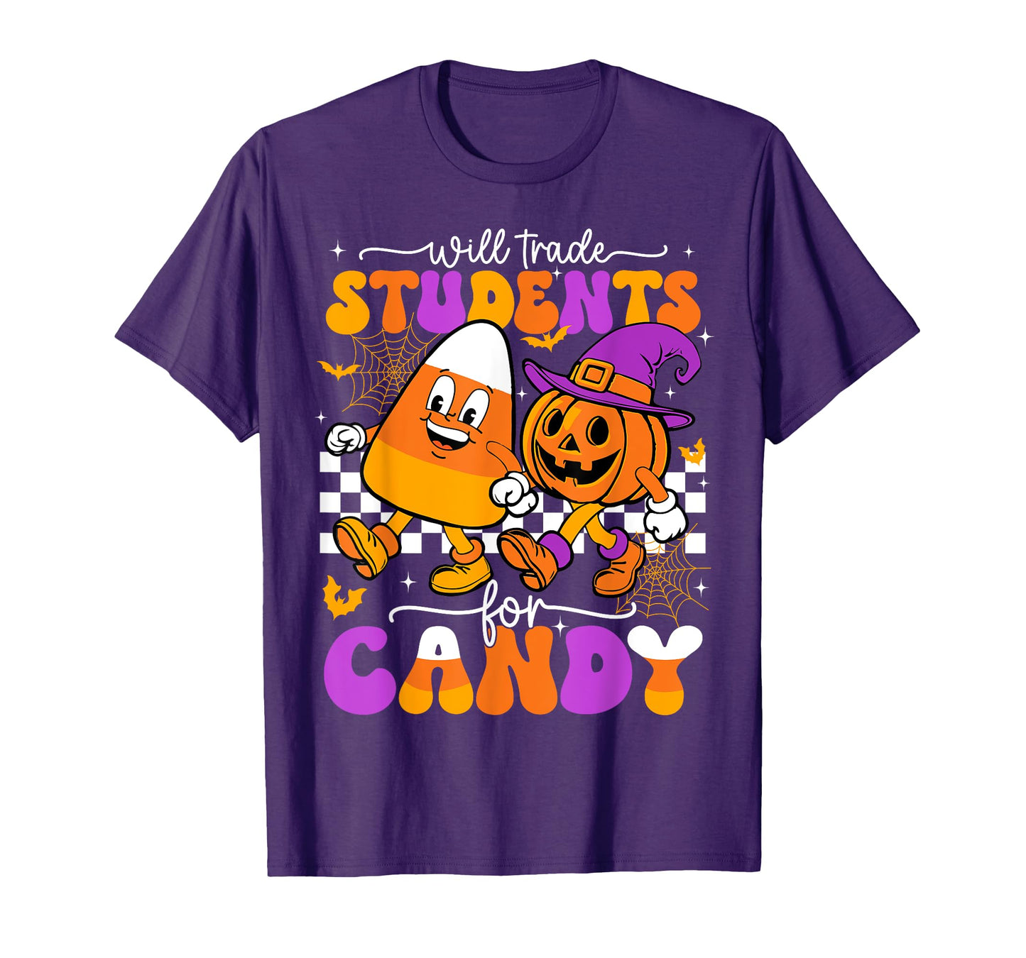 Will Trade Students For Candy Funny Teacher Halloween T-Shirt