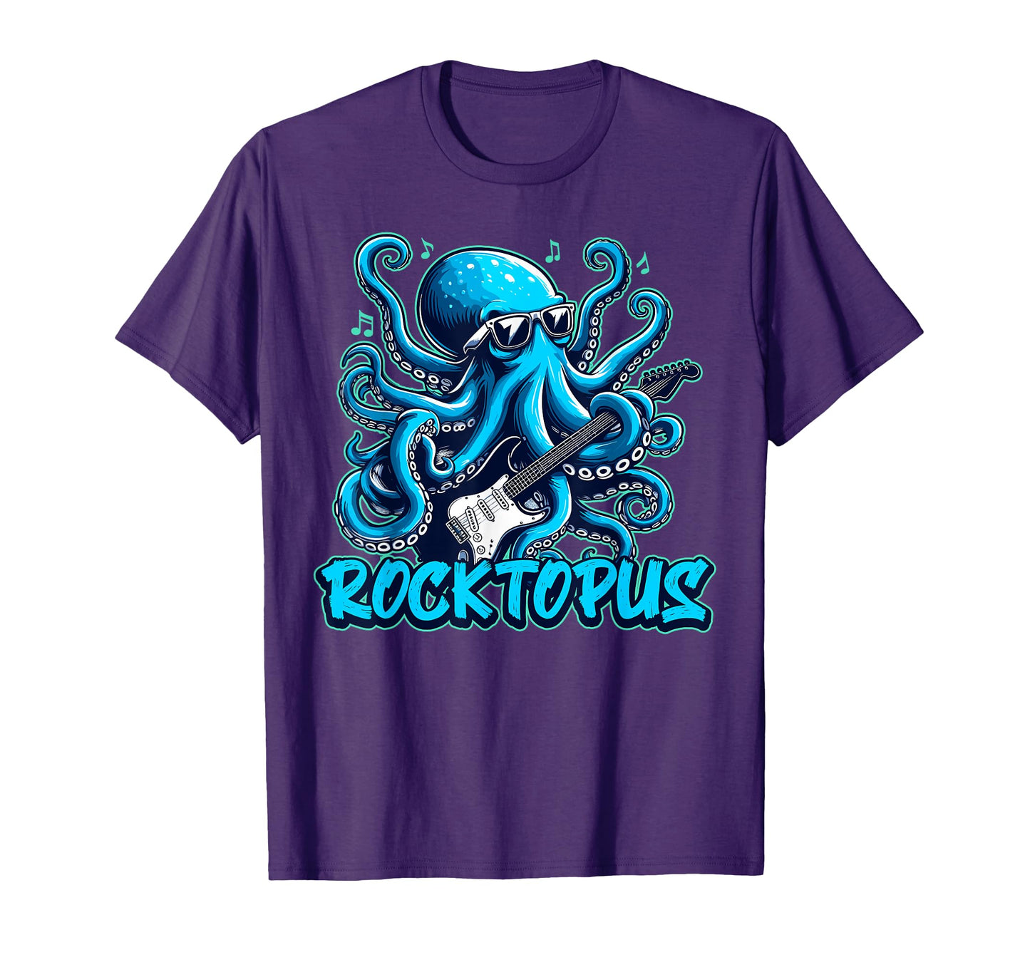 Rocktopus Cool Octopus with Guitar Music Lover T-Shirt
