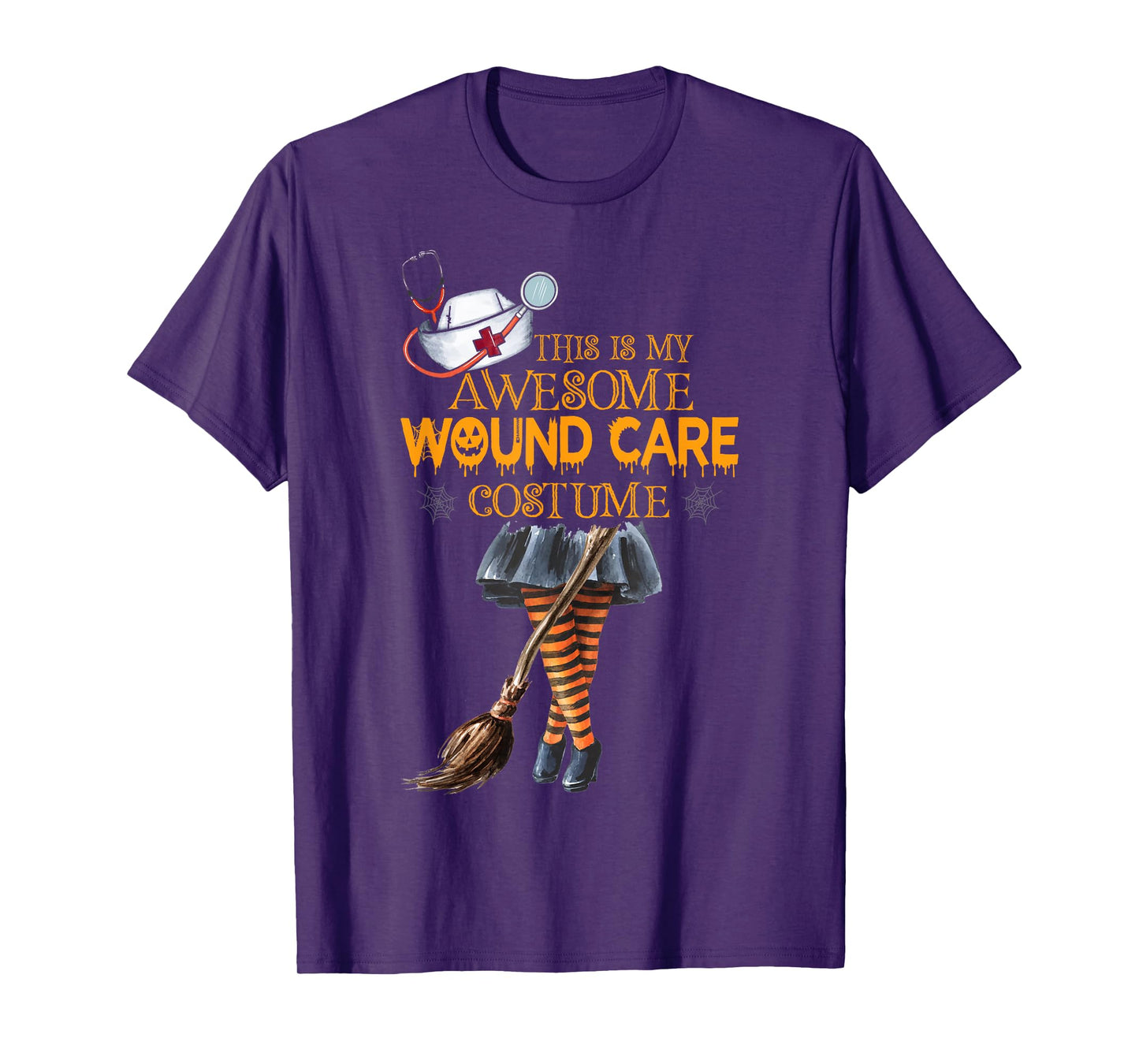 Wound Care Nurse Costume Witch Halloween Nurse T-Shirt
