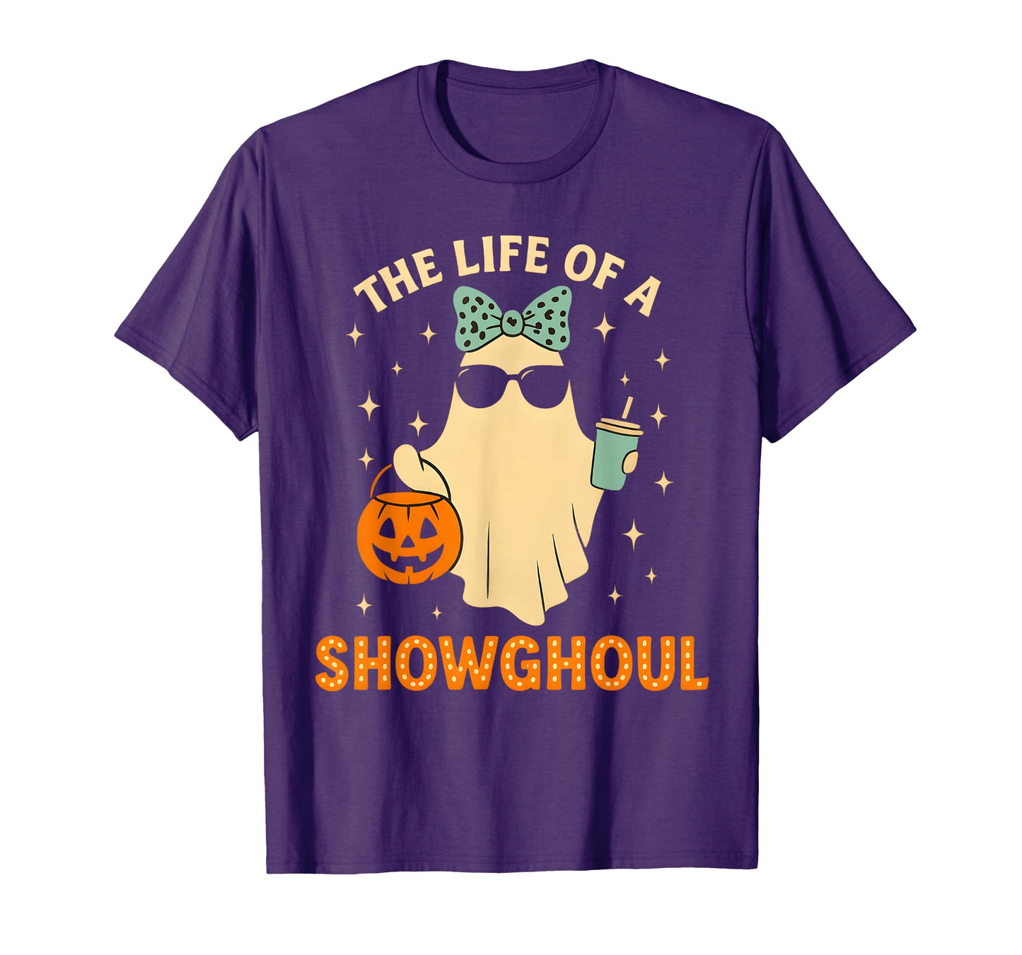 Cute Life of A Showghoul Ghost Retro Halloween Spooky Girls T-Shirt