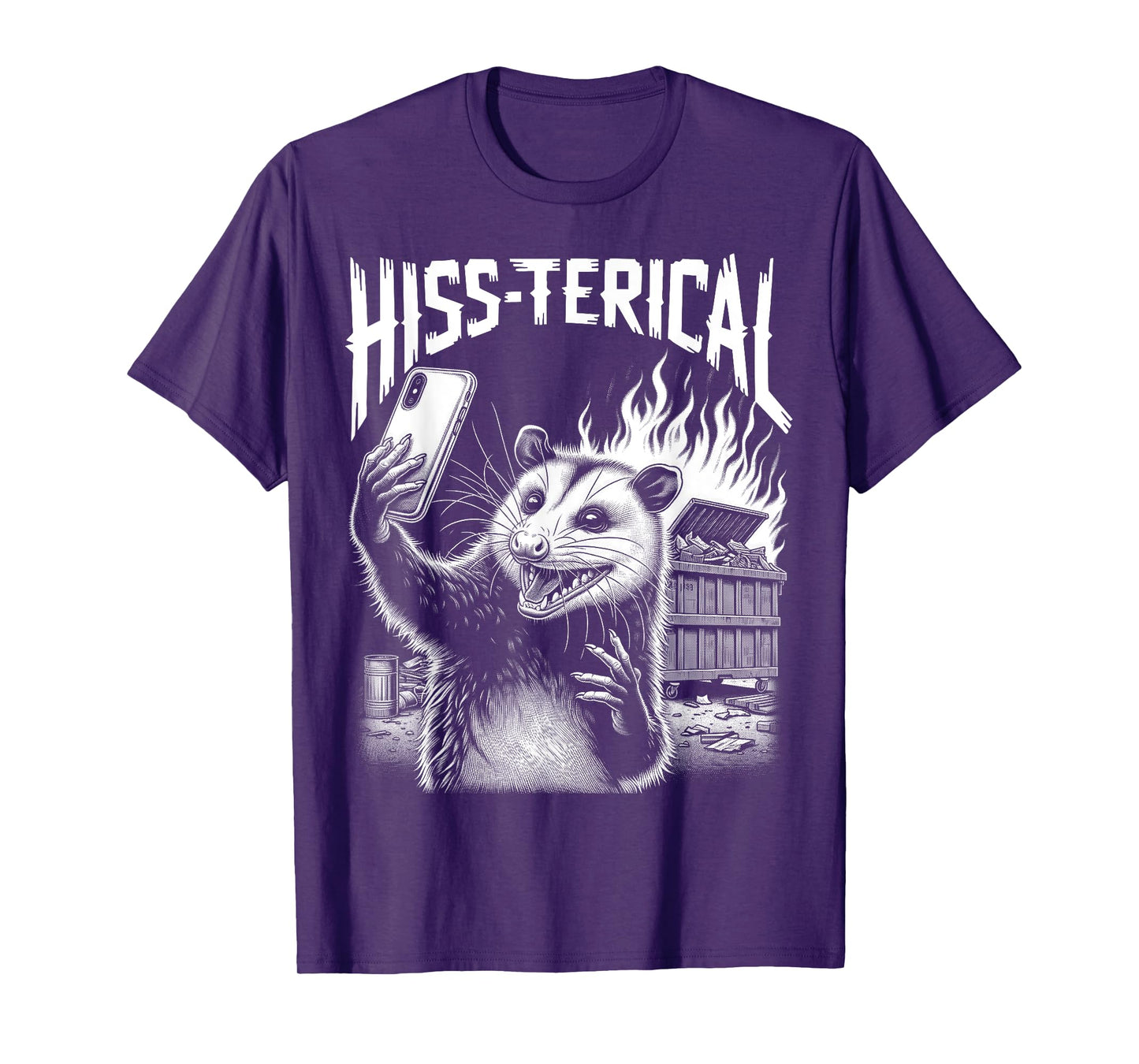 Opossum Funny Hiss-terical Selfie Meme Possum Graphic T-Shirt