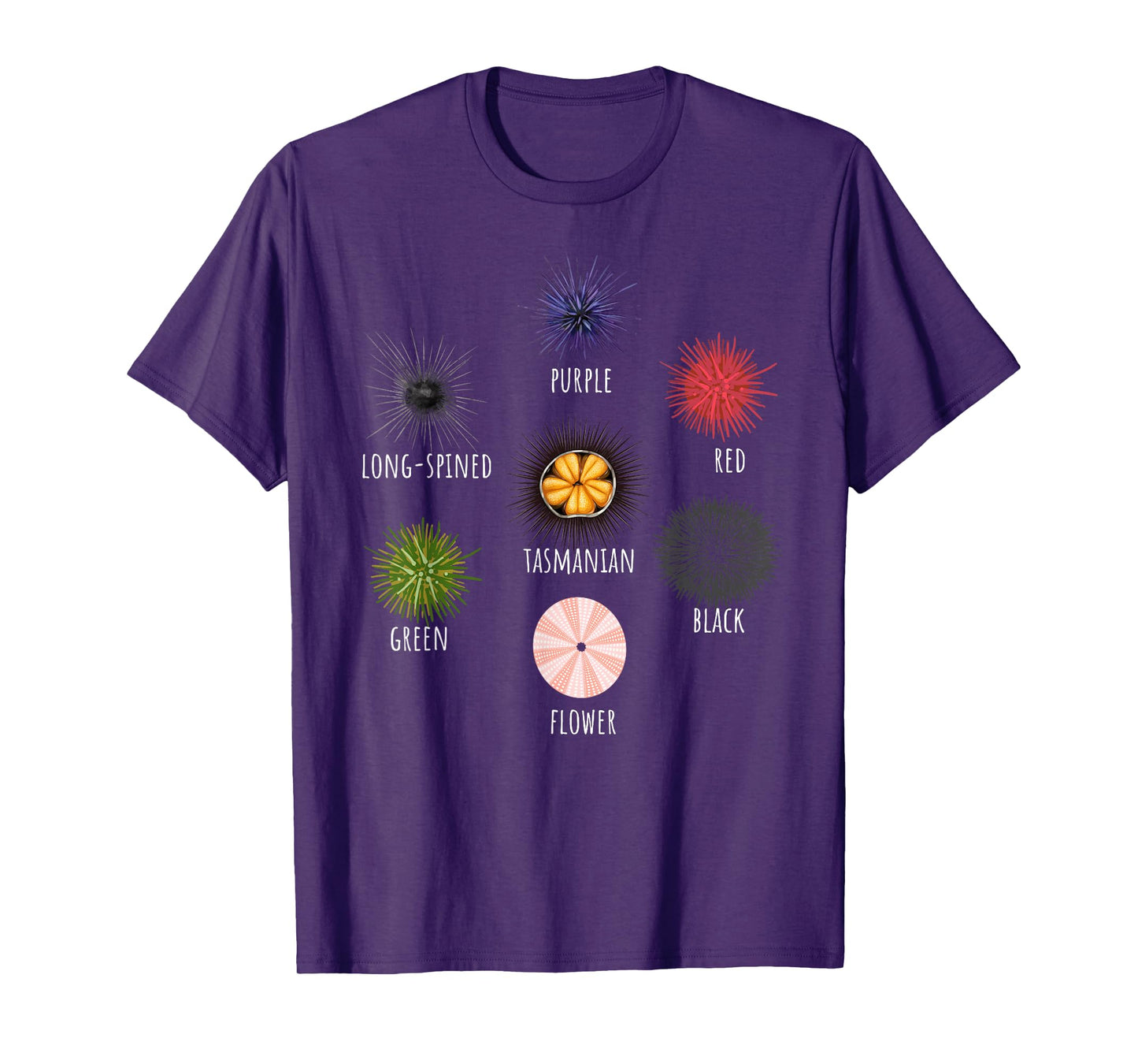 Type Of Sea Urchin Variants Sea Shell Beach Ocean Lovers T-Shirt