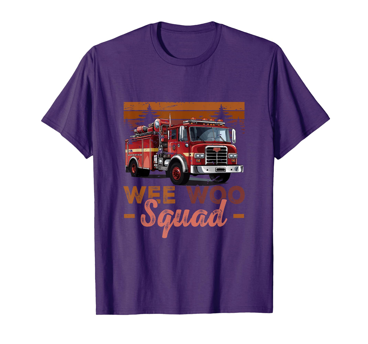Wee Woo Squad Fire Truck Firefighter Vintage Fire Engine T-Shirt