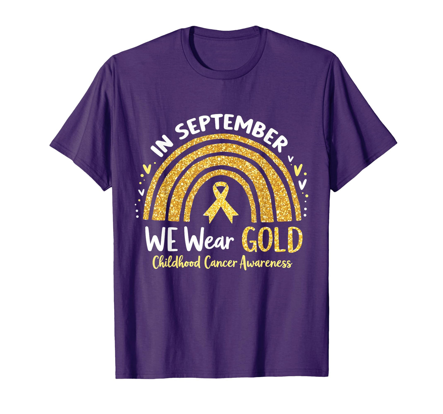 in September We Wear Yellow Childhood Cancer Awareness T-Shirt